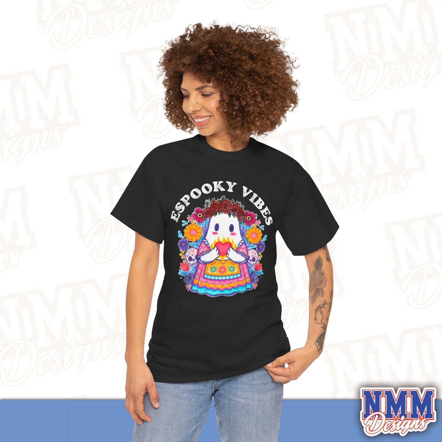 Unisex Espooky Vibes Tee | Halloween T-Shirt, Cute Ghost Shirt, Fall Fashion, Gift for Her, Casual Wear