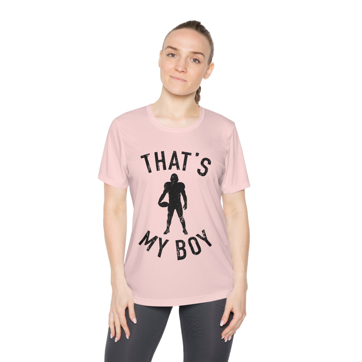 That's My Boy - Ladies Competitor Tee - Football Sports Shirt, Perfect for Game Day, Coaches, Gifts for Athletes, Workout Apparel, Cheerleading Gear