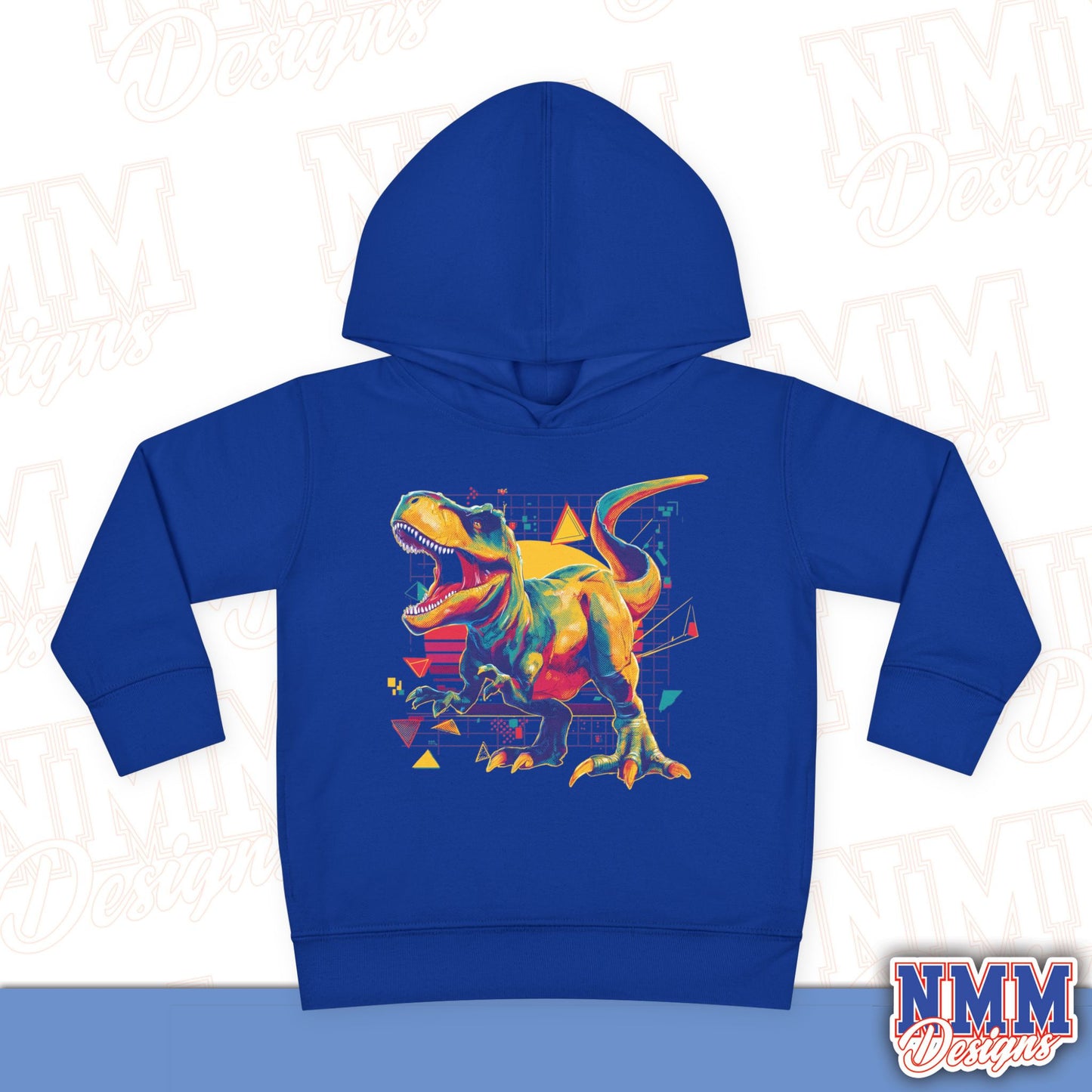 Colorful Dinosaur Toddler Pullover Hoodie