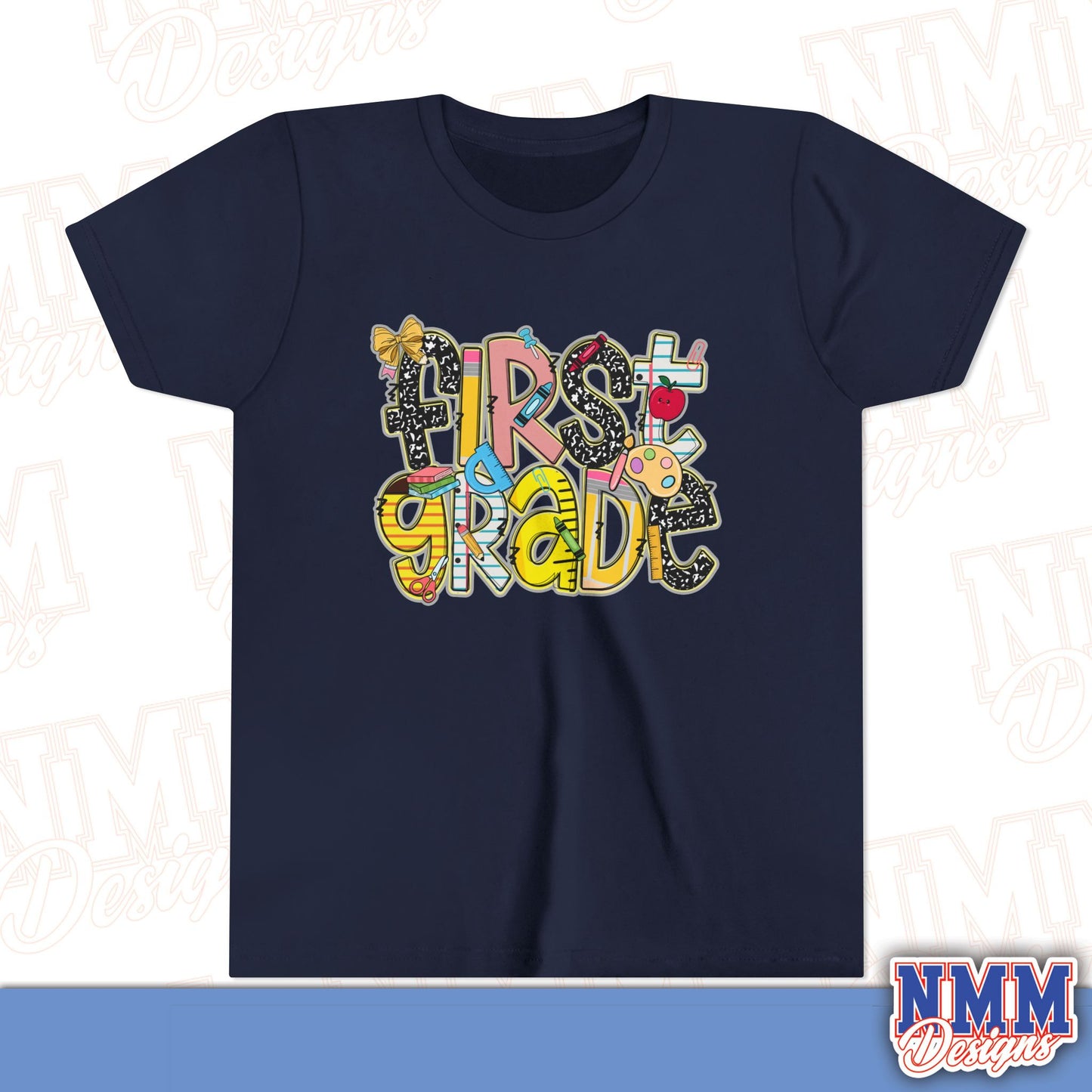 First Grade Back to School Youth Shirt, Kids Sportswear, School Spirit Apparel, Back to School