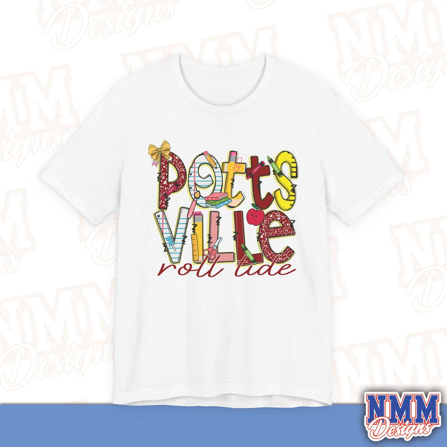 Pottsvile Crimson Tide Tee Shirt, Unisex Graphic T-Shirt, Casual Wear, Perfect for School Spirit, Gifts for Sports Fans, Summer Outfit