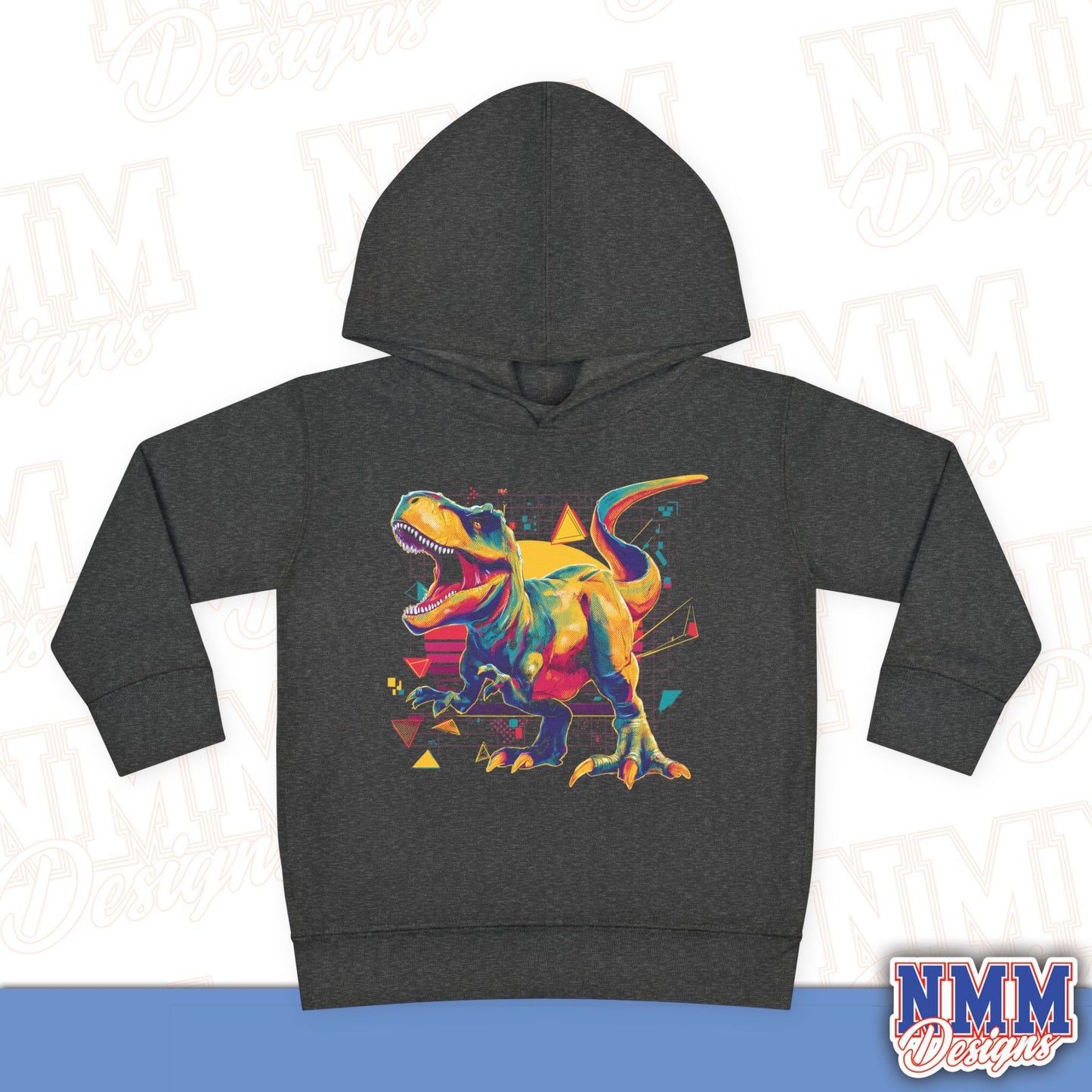 Colorful Dinosaur Toddler Pullover Hoodie
