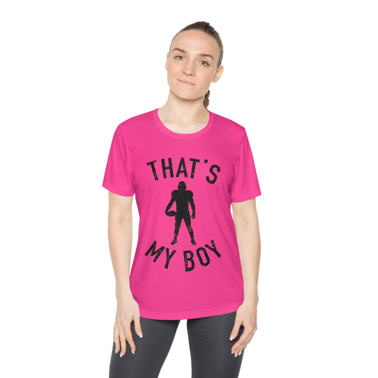That's My Boy - Ladies Competitor Tee - Football Sports Shirt, Perfect for Game Day, Coaches, Gifts for Athletes, Workout Apparel, Cheerleading Gear