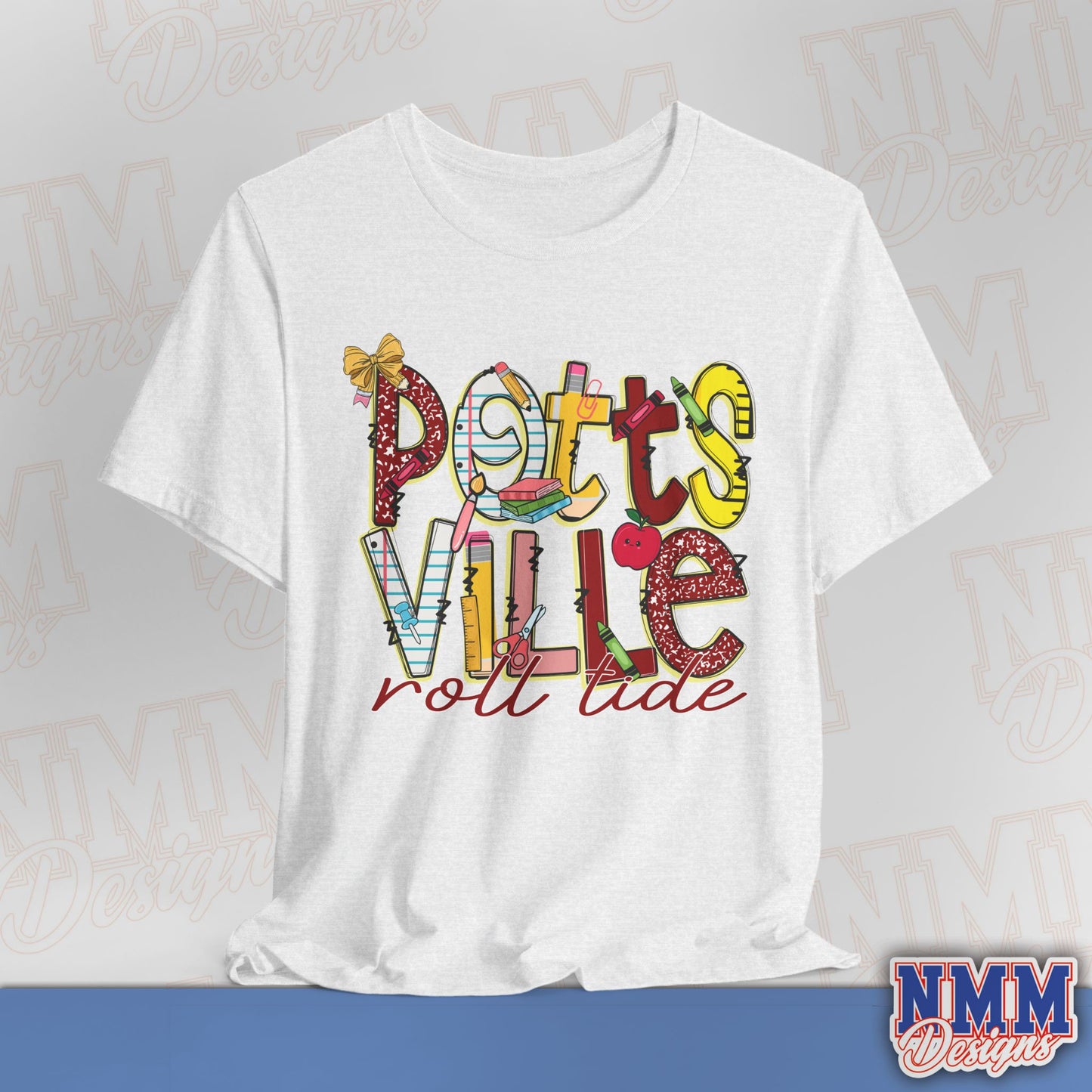 Pottsvile Crimson Tide Tee Shirt, Unisex Graphic T-Shirt, Casual Wear, Perfect for School Spirit, Gifts for Sports Fans, Summer Outfit