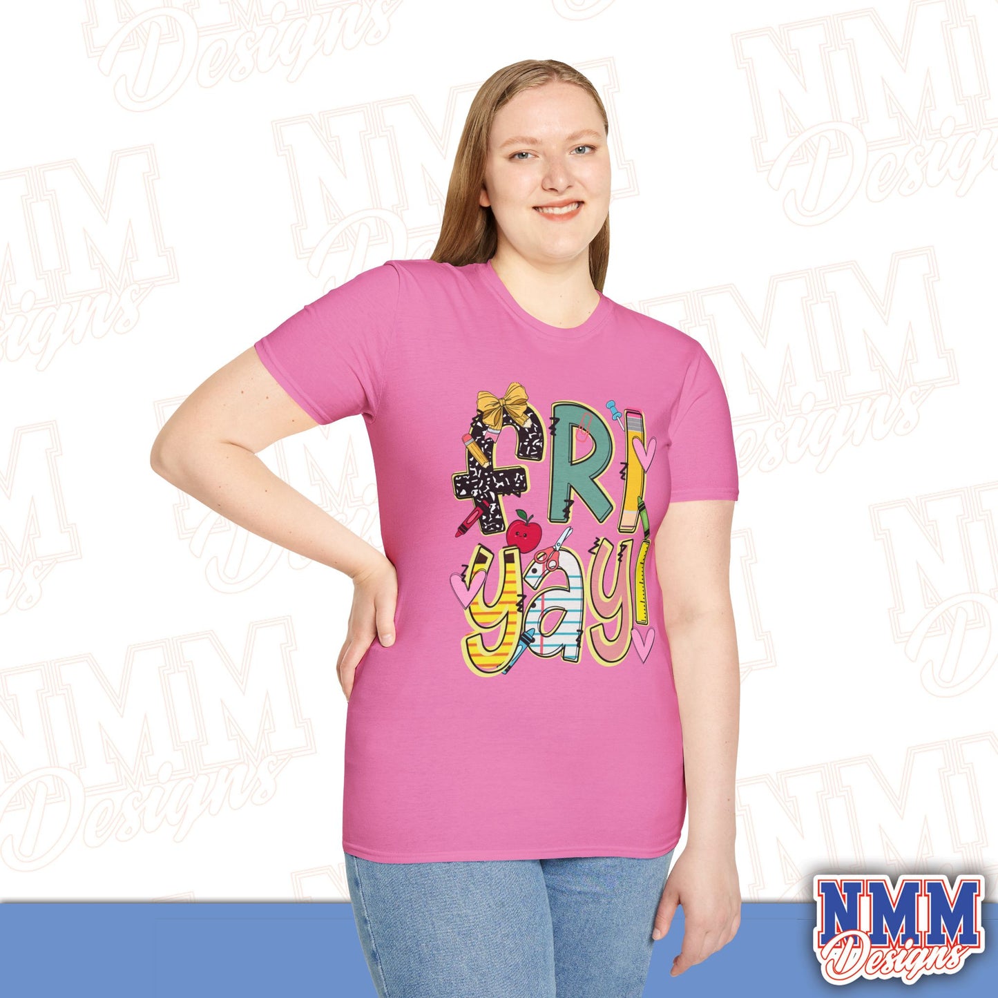 FRI-YAY Unisex Softstyle T-Shirt, Fun Graphic Tee, Weekend Vibe Shirt, Gift for Friends, Casual Wear, Celebration Outfit