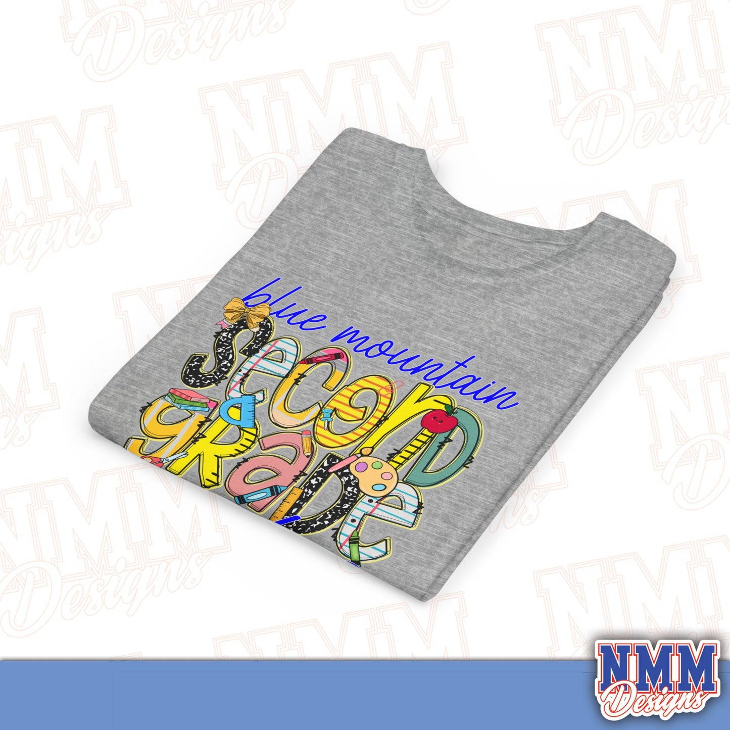 Blue Mountain Eagles Second Grade Youth Shirt, Kids Sportswear, School Spirit Apparel, Back to School