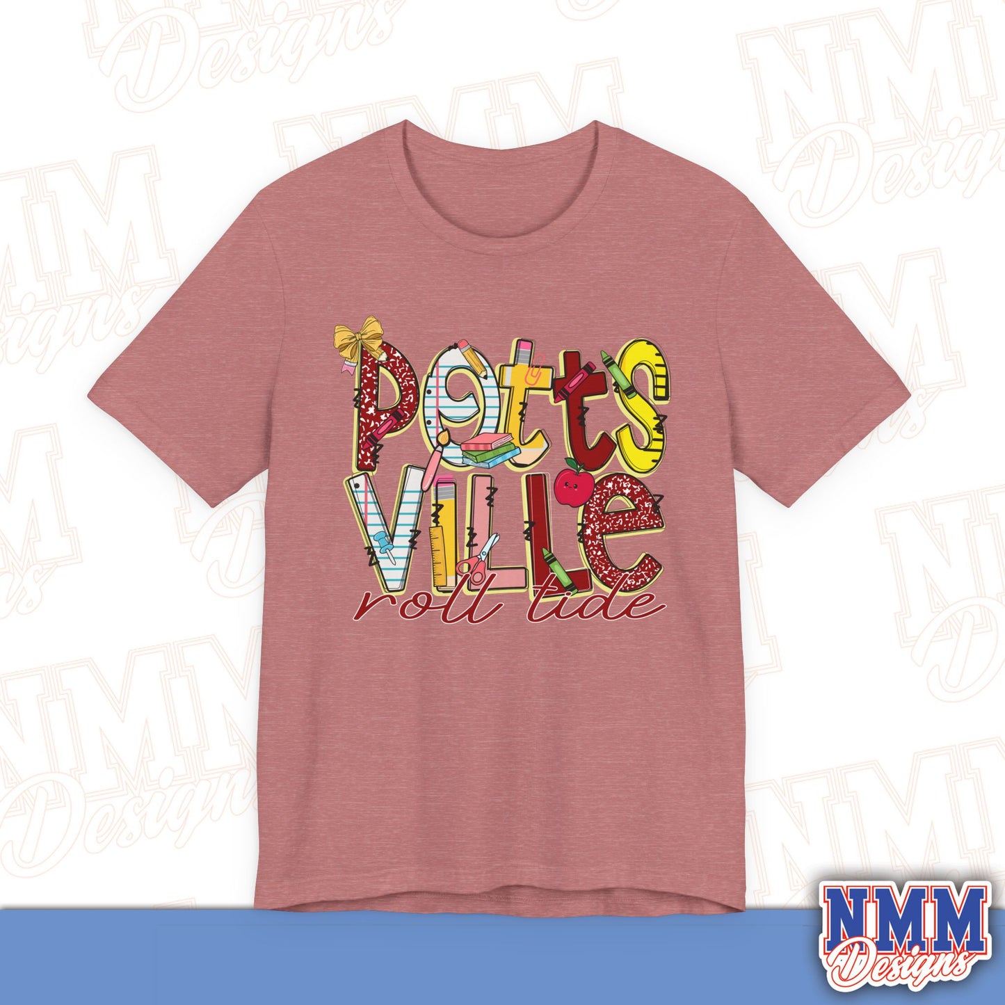 Pottsvile Crimson Tide Tee Shirt, Unisex Graphic T-Shirt, Casual Wear, Perfect for School Spirit, Gifts for Sports Fans, Summer Outfit