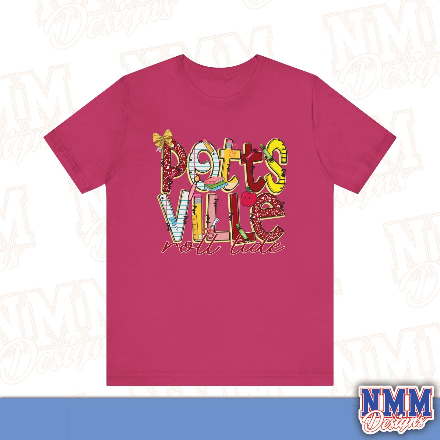 Pottsvile Crimson Tide Tee Shirt, Unisex Graphic T-Shirt, Casual Wear, Perfect for School Spirit, Gifts for Sports Fans, Summer Outfit