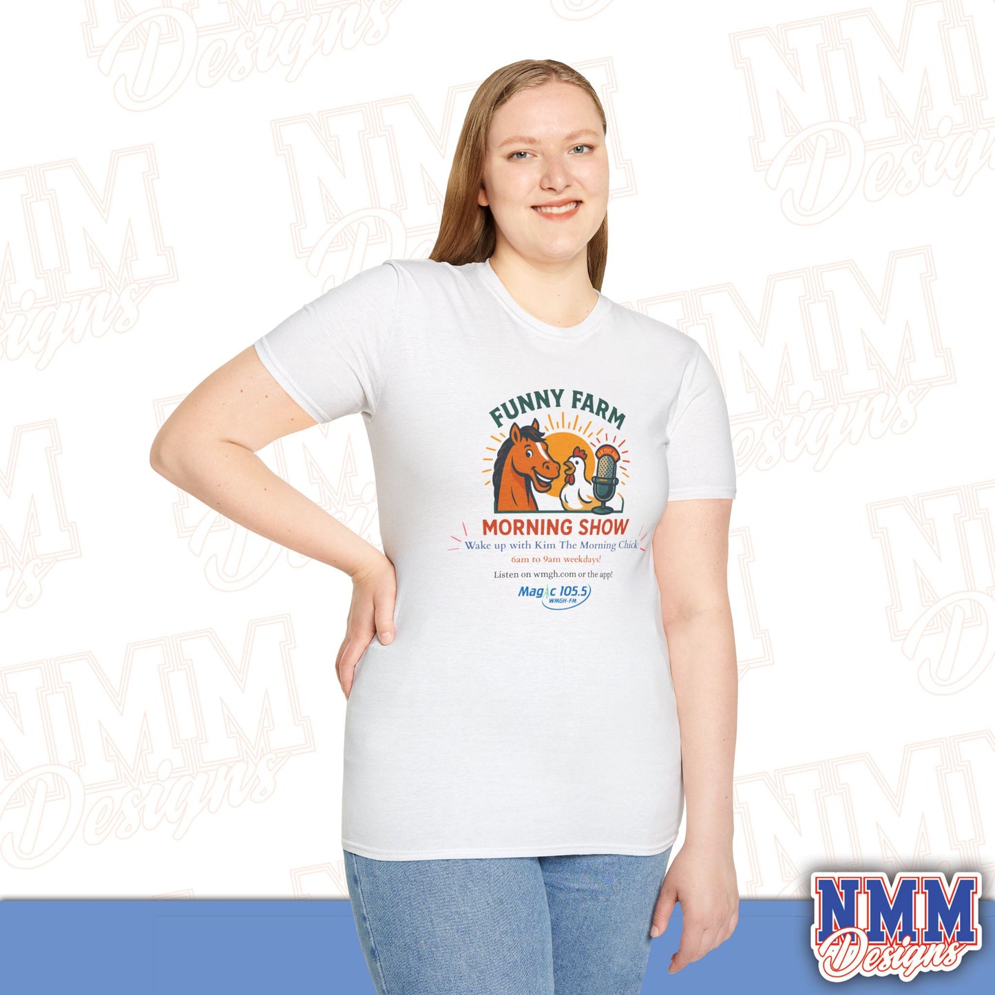 Funny Farm Morning Show Unisex Softstyle T-Shirt