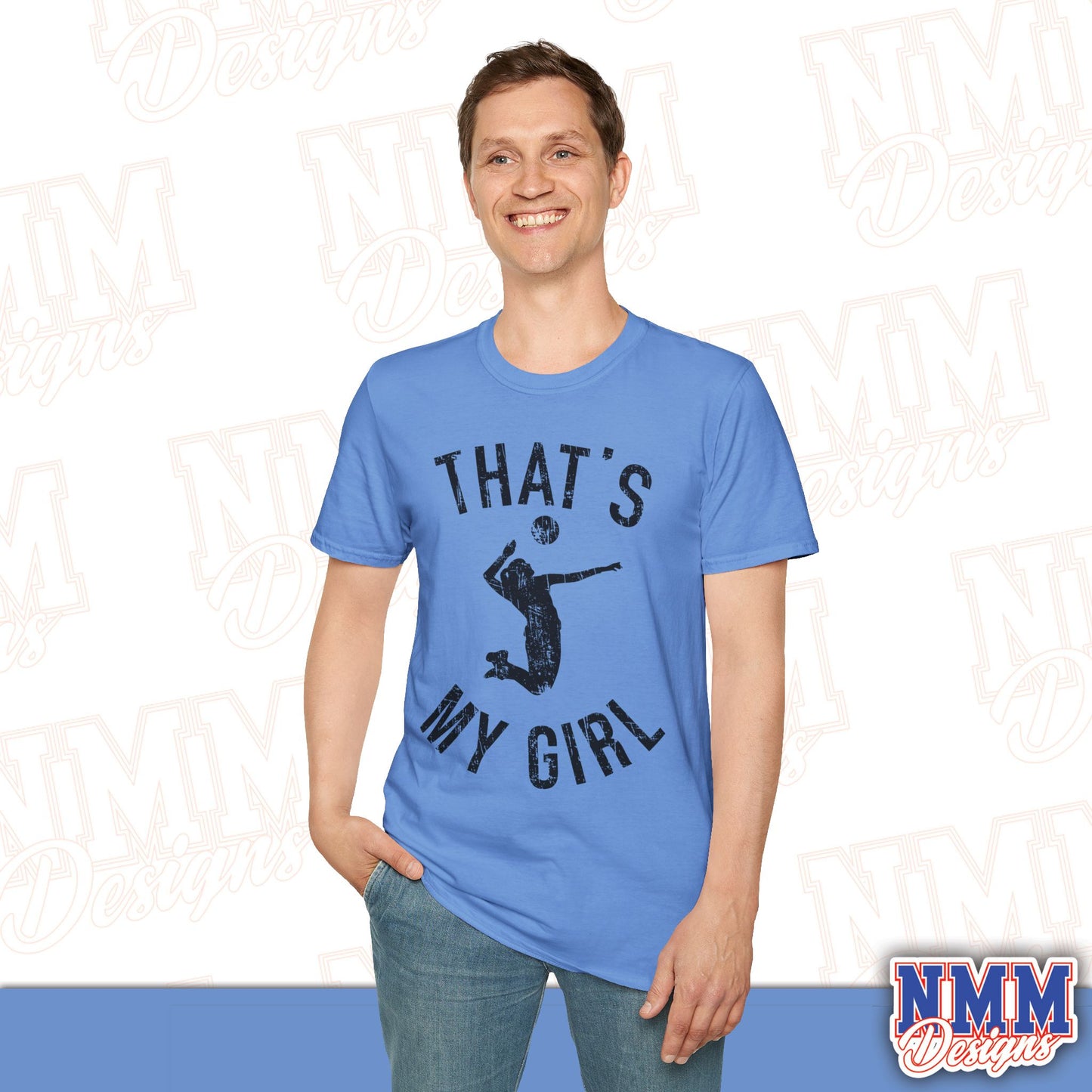 That's My Girl Volleyball T-Shirt, Sports Tee, Active Lifestyle Wear, Volleyball Apparel