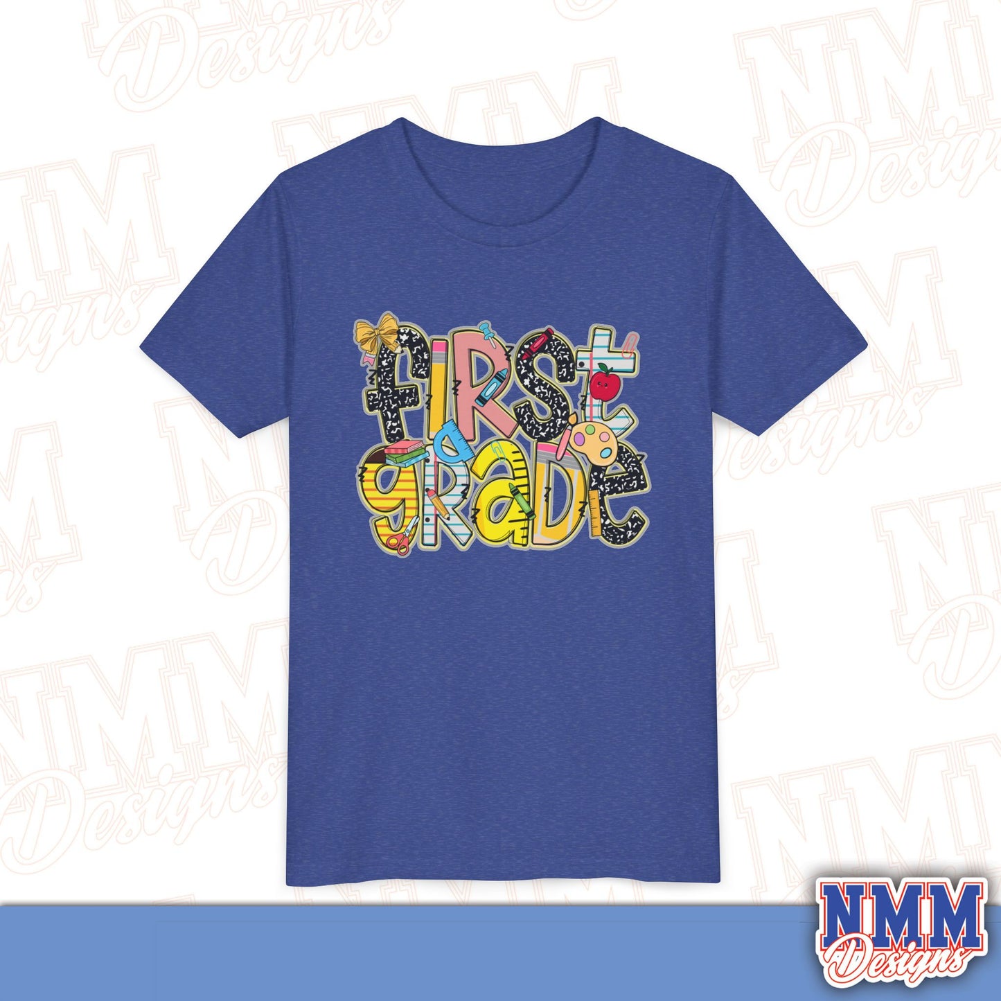 First Grade Back to School Youth Shirt, Kids Sportswear, School Spirit Apparel, Back to School
