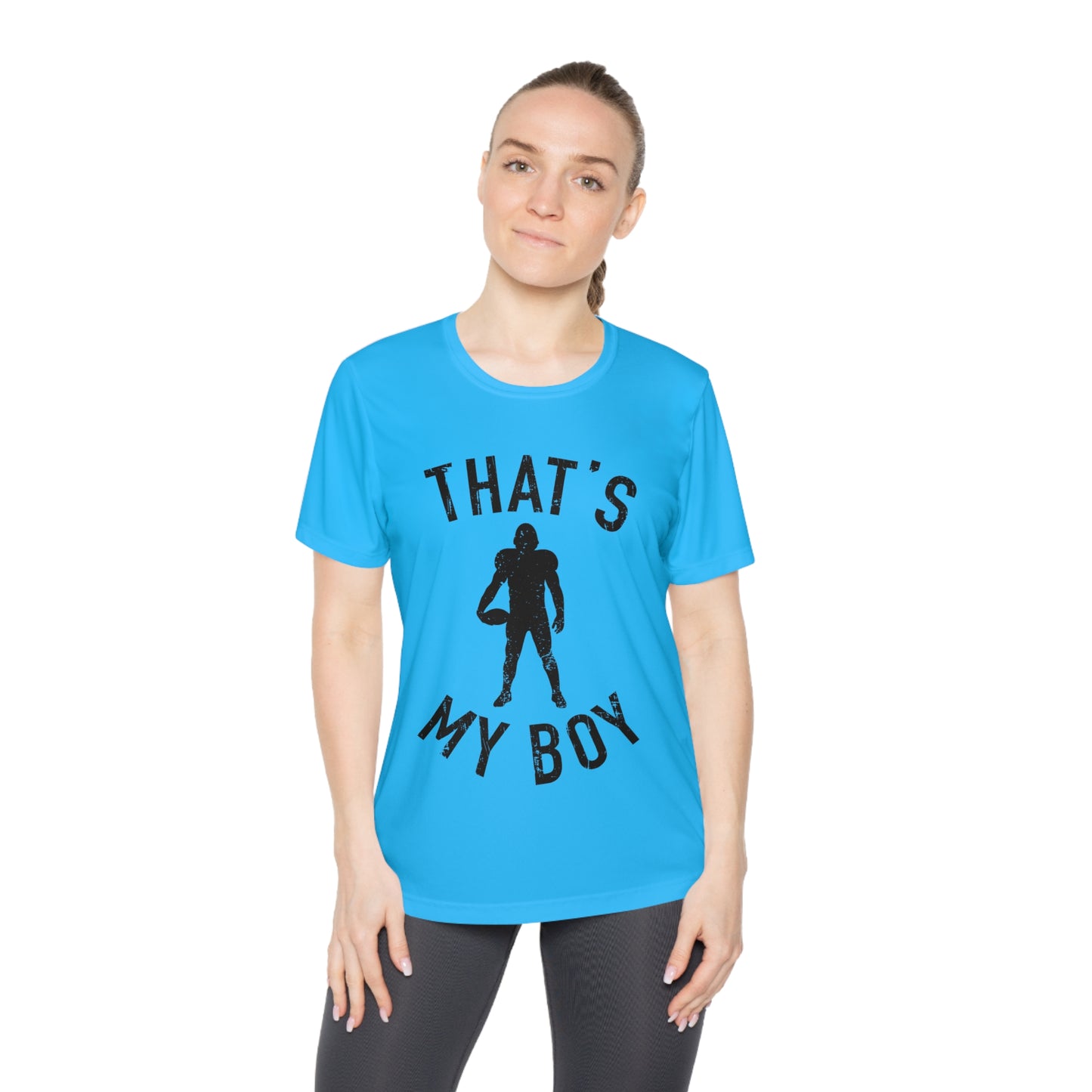 That's My Boy - Ladies Competitor Tee - Football Sports Shirt, Perfect for Game Day, Coaches, Gifts for Athletes, Workout Apparel, Cheerleading Gear