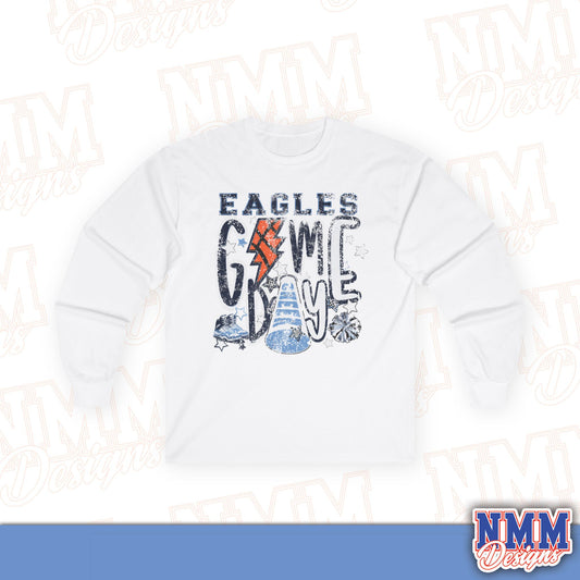 Eagles Game Day Long Sleeve Tee — Lightning Guitar Tailgate Shirt