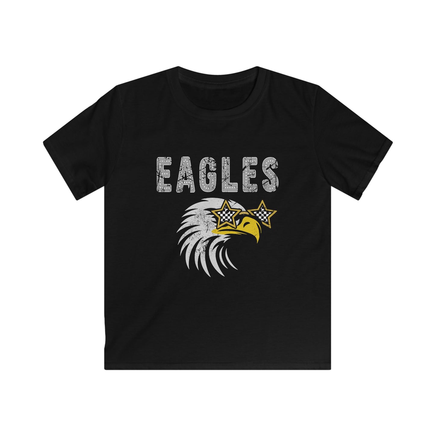 Eagles Graphic Kids Tee, Cool Eagle Shirt, Youth Eagle Fashion, Kids Softstyle T-Shirt, Unique Gift for Young Fans, Sportswear for Kids
