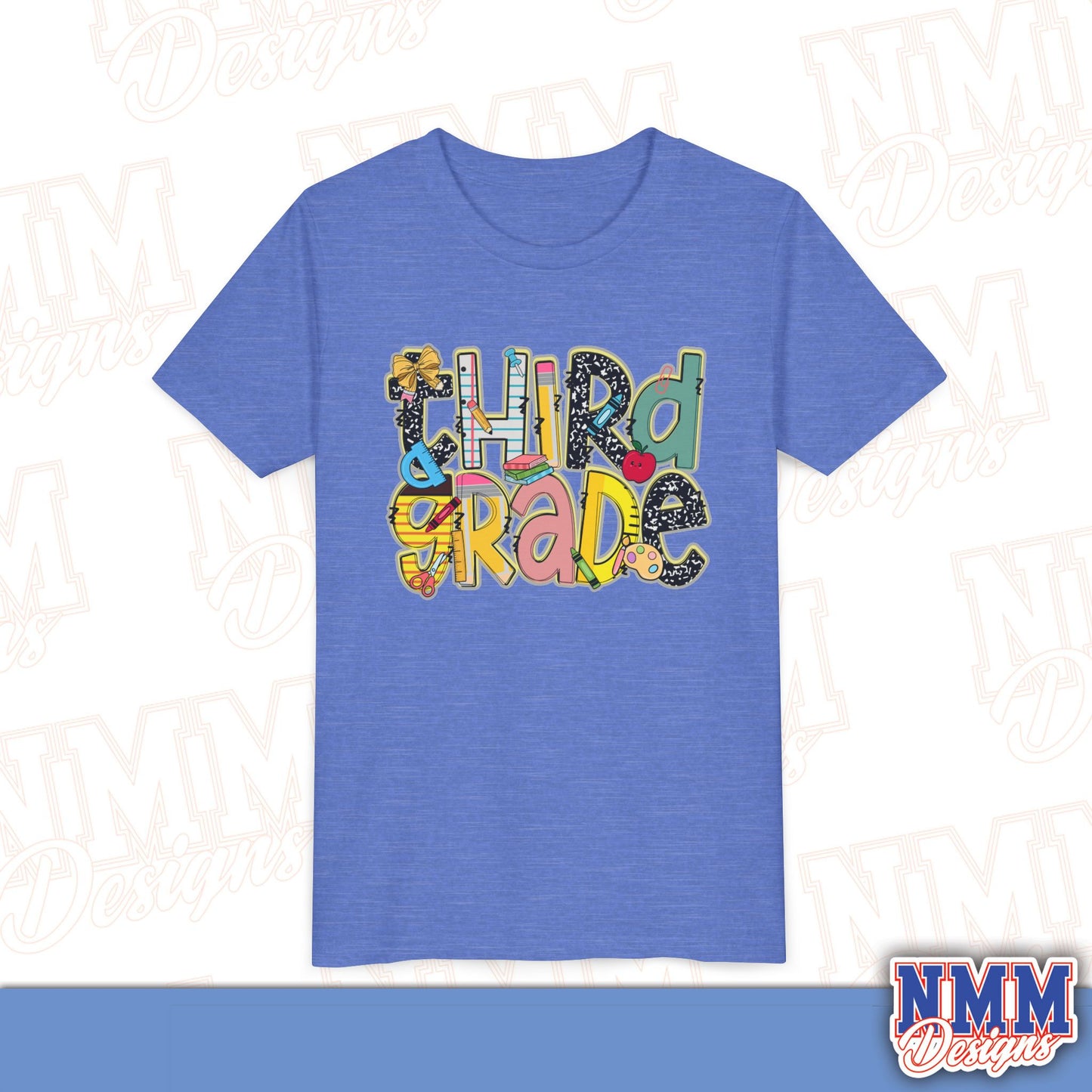 Third Grade Back to School Youth Shirt, Kids Sportswear, School Spirit Apparel, Back to School