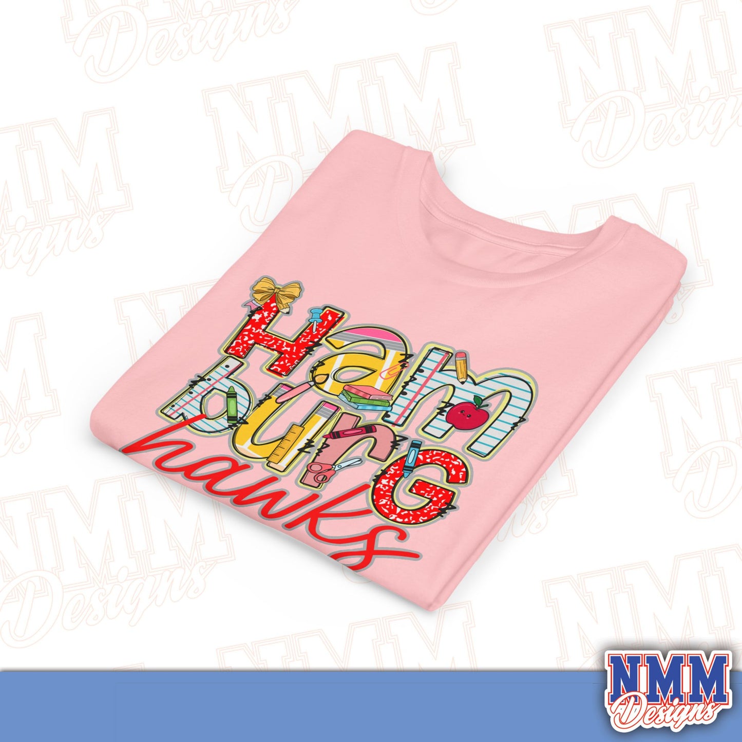 Hamburg Hawks Youth Shirt, Kids Sportswear,School Spirit Apparel, Back to School