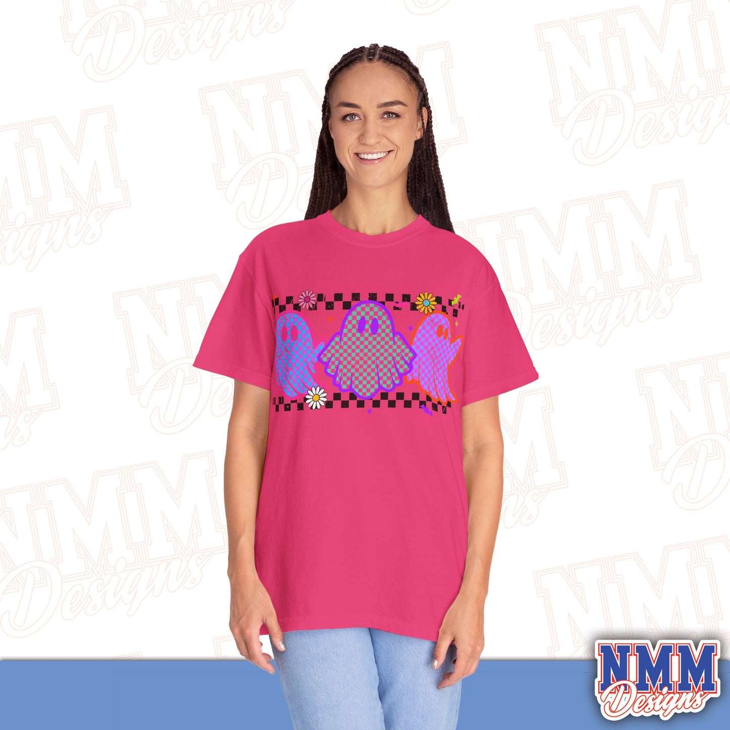 Colorful Ghosts Unisex T-Shirt - Fun Casual Wear, Halloween Costume, LGBTQ+ Pride Shirt, Gifts for Friends, Everyday Style