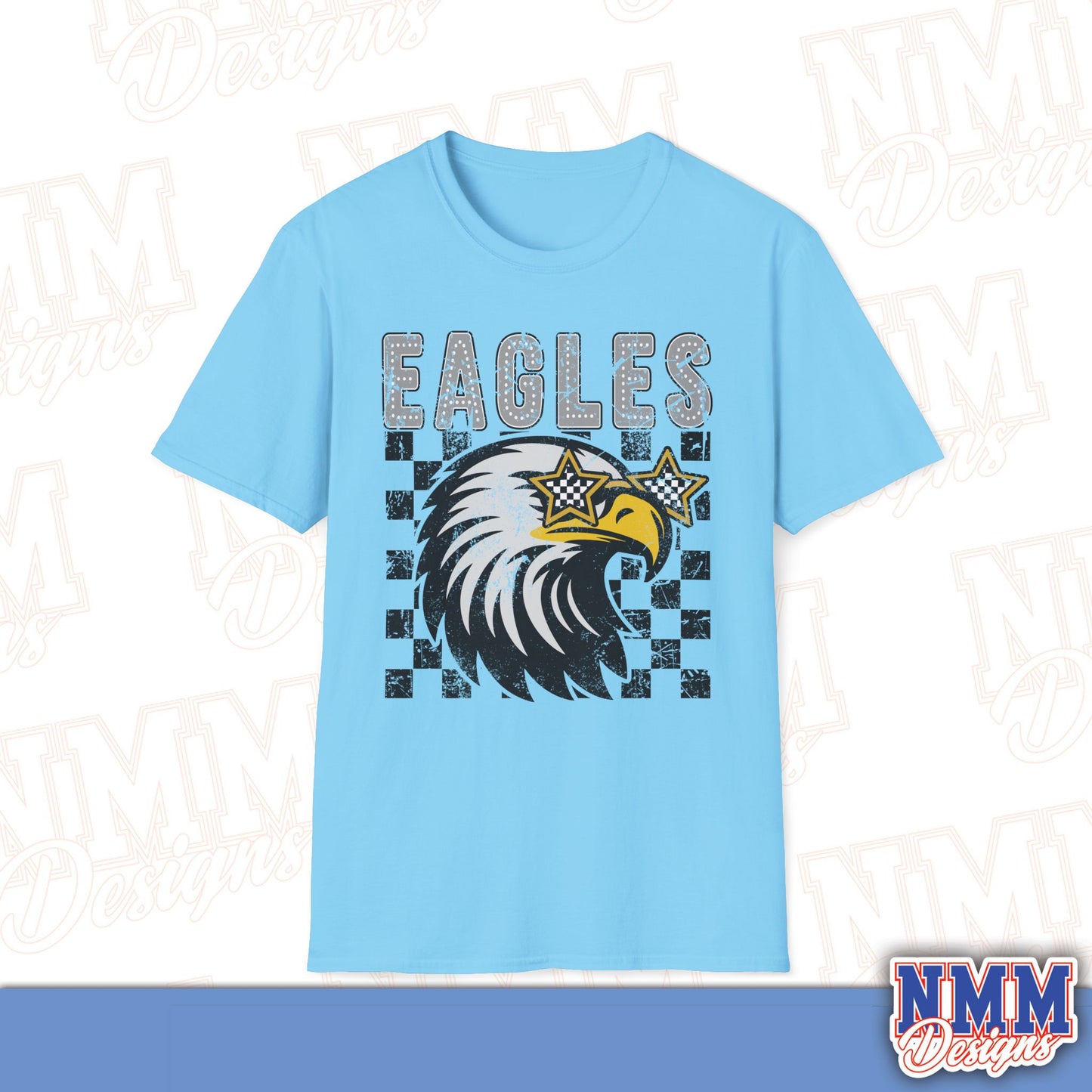 Eagle Graphic T-Shirt, Vintage Style Eagle Tee, Unisex Softstyle Shirt, Perfect for Game Day, Eagle Lover Gift, Casual Wear