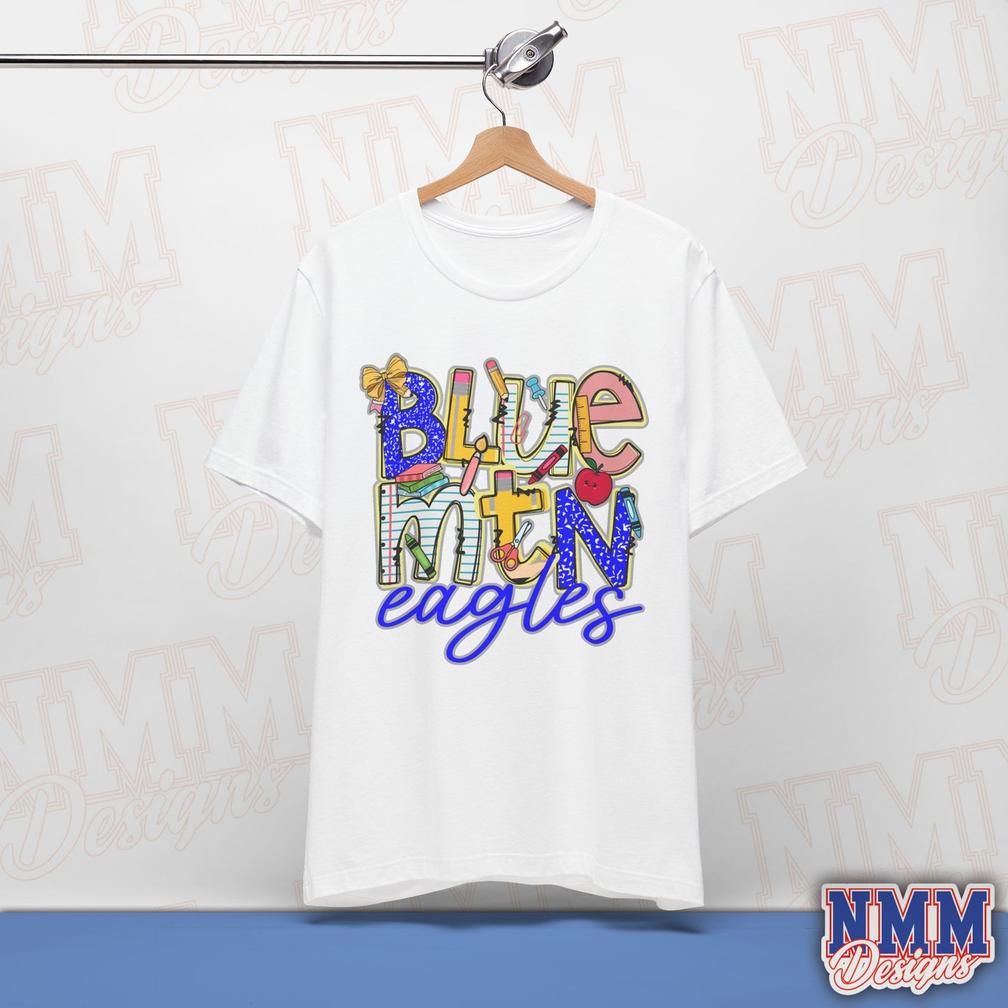 Blue Mountain Eagles Tee Shirt, Unisex Graphic T-Shirt, Casual Wear, Perfect for School Spirit, Gifts for Sports Fans, Summer Outfit