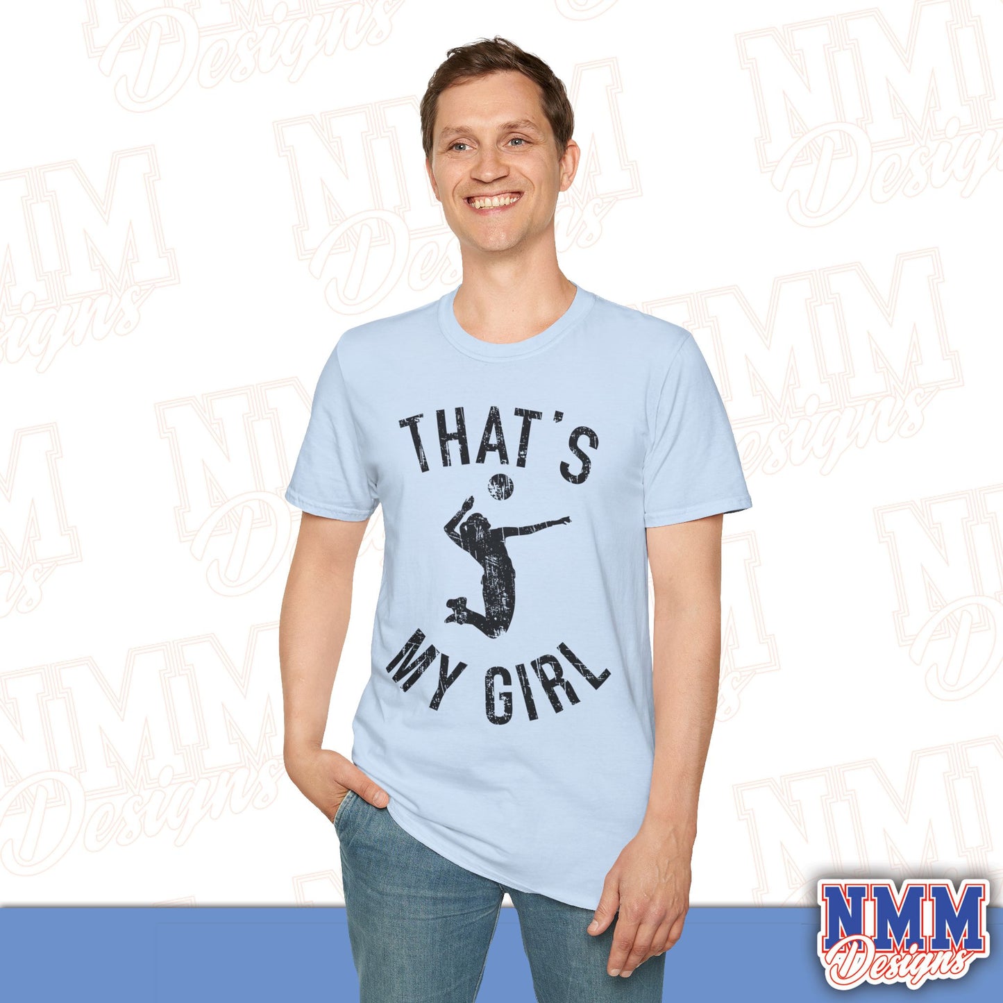 That's My Girl Volleyball T-Shirt, Sports Tee, Active Lifestyle Wear, Volleyball Apparel