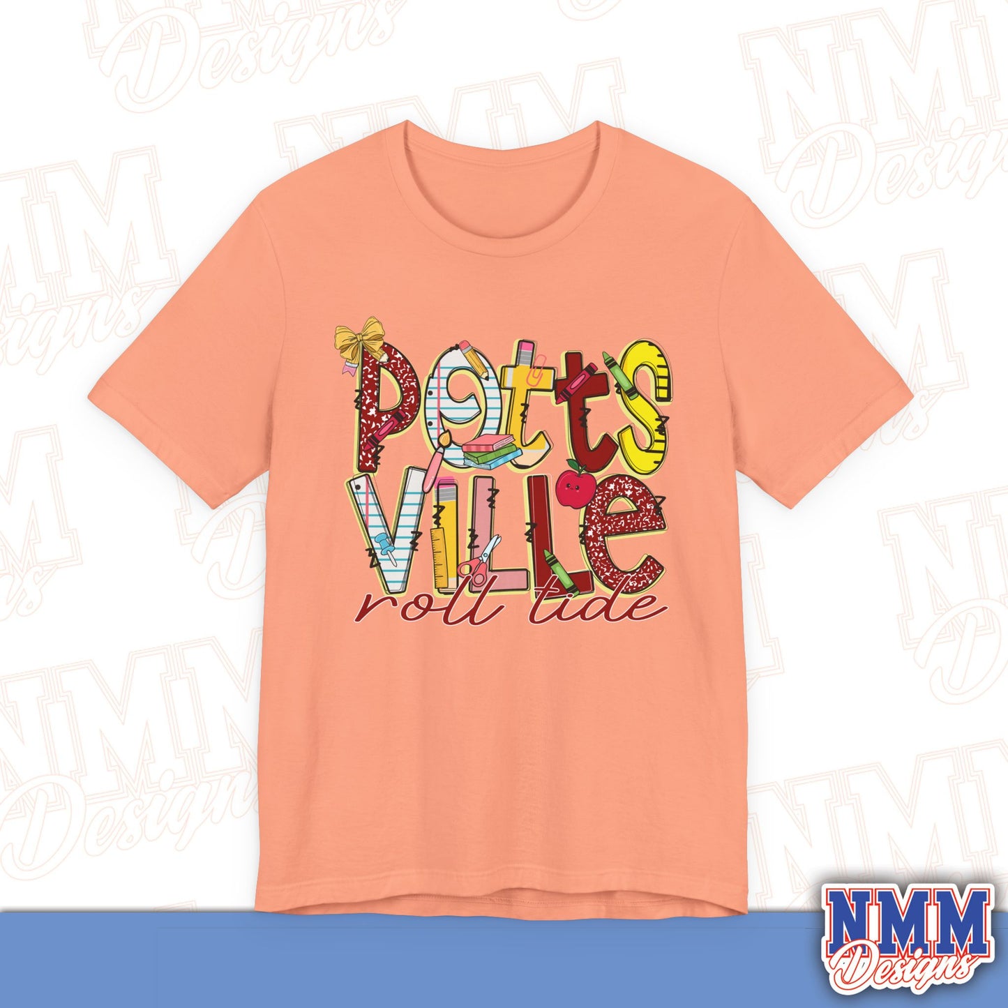 Pottsvile Crimson Tide Tee Shirt, Unisex Graphic T-Shirt, Casual Wear, Perfect for School Spirit, Gifts for Sports Fans, Summer Outfit