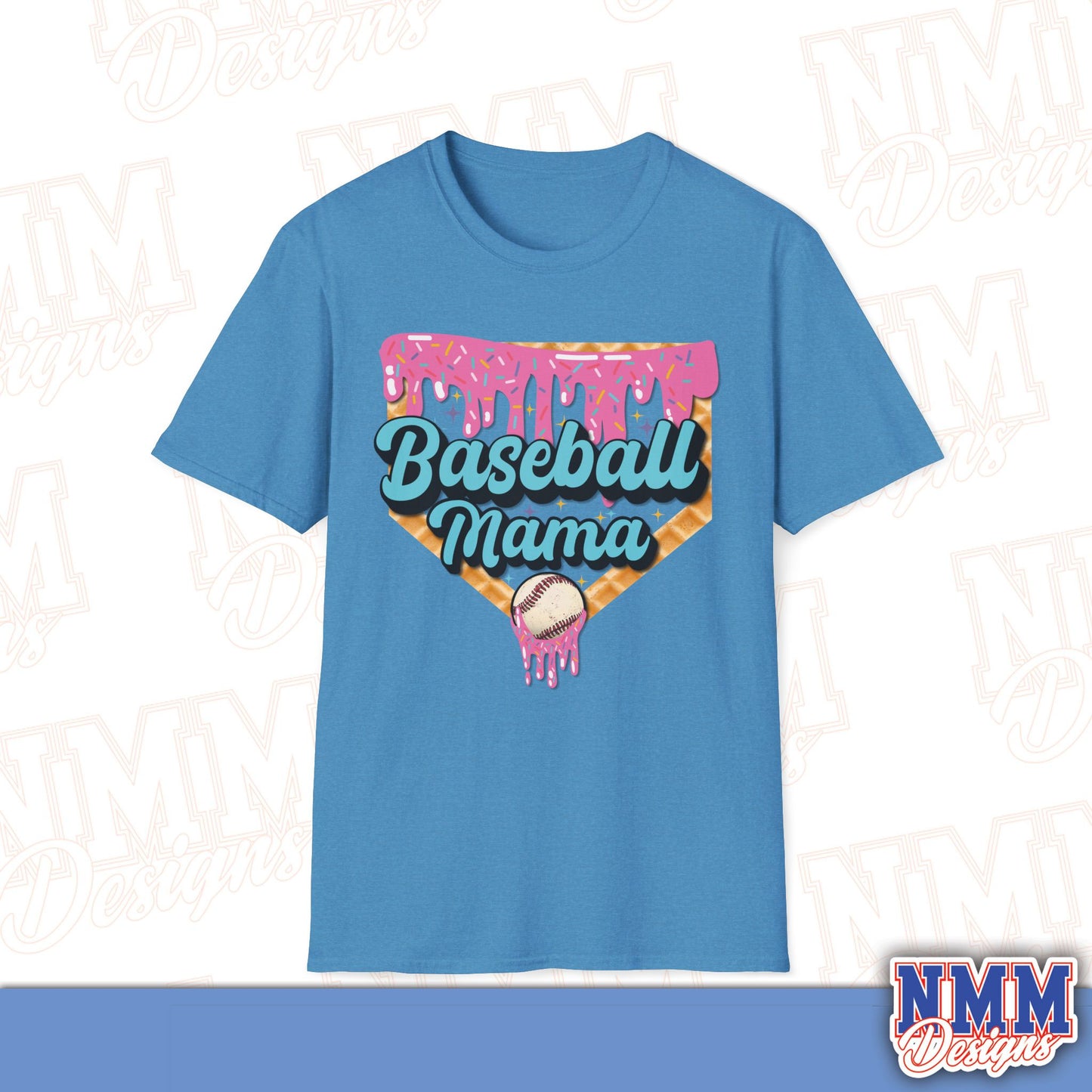 Baseball Mama Unisex Softstyle T-Shirt – Perfect Gift for Sports Moms