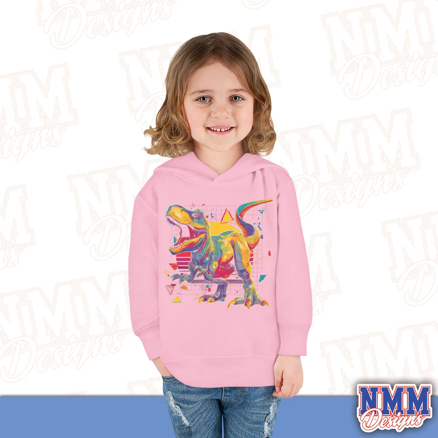 Colorful Dinosaur Toddler Pullover Hoodie