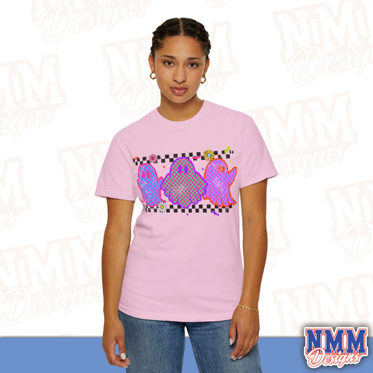 Colorful Ghosts Unisex T-Shirt - Fun Casual Wear, Halloween Costume, LGBTQ+ Pride Shirt, Gifts for Friends, Everyday Style