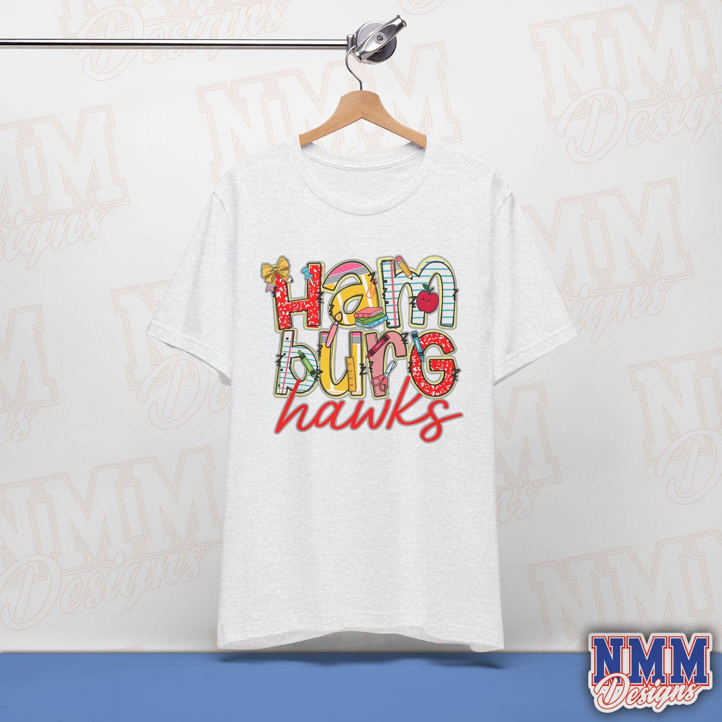 Hamburg Hawks Tee Shirt, Unisex Graphic T-Shirt, Casual Wear, Perfect for School Spirit, Gifts for Sports Fans, Summer Outfit