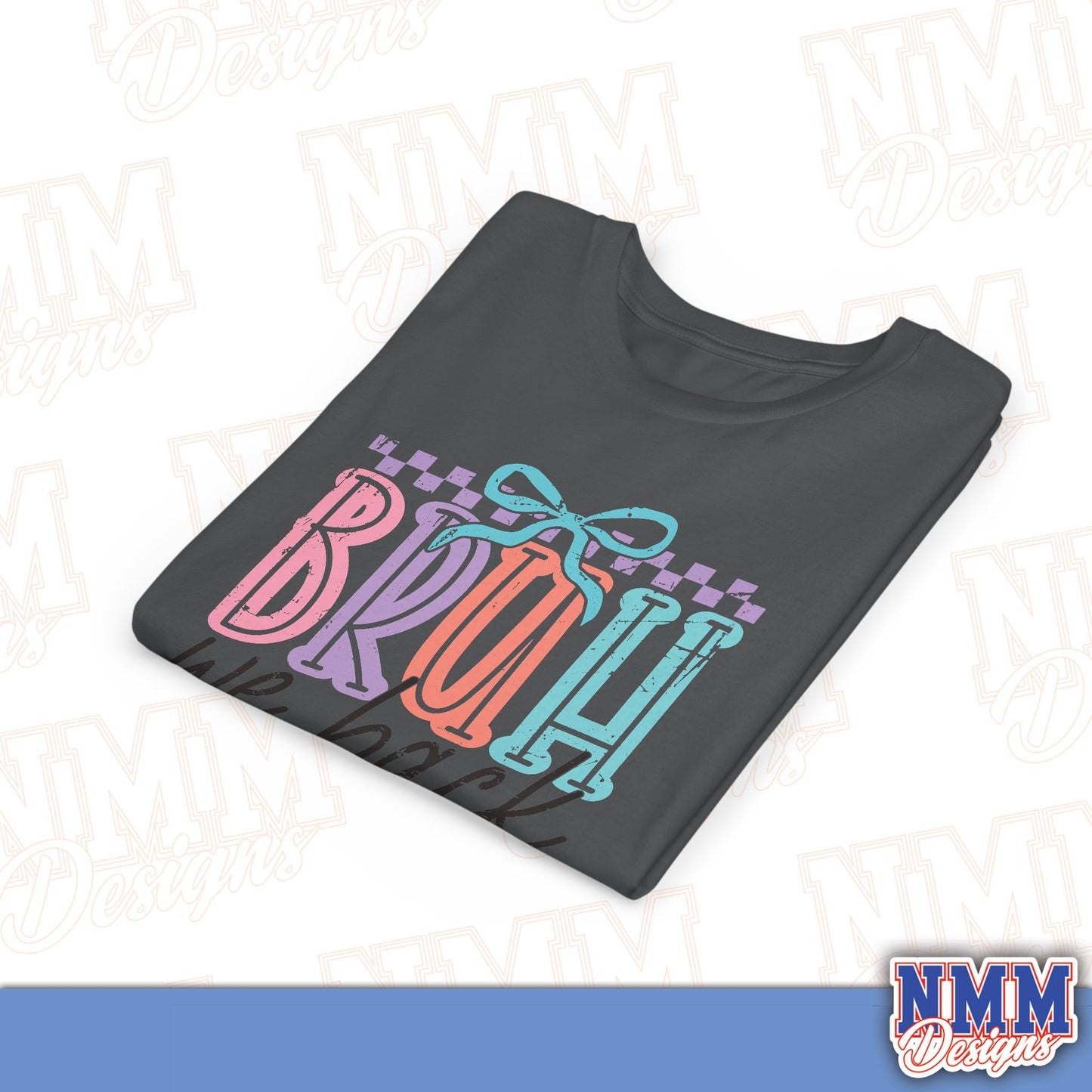 Colorful Youth Short Sleeve Tee - 'Bruh We Back' Fun Graphic T-Shirt for Kids, Birthday Gift, Everyday Wear, Summer Vibes, Trendy Apparel