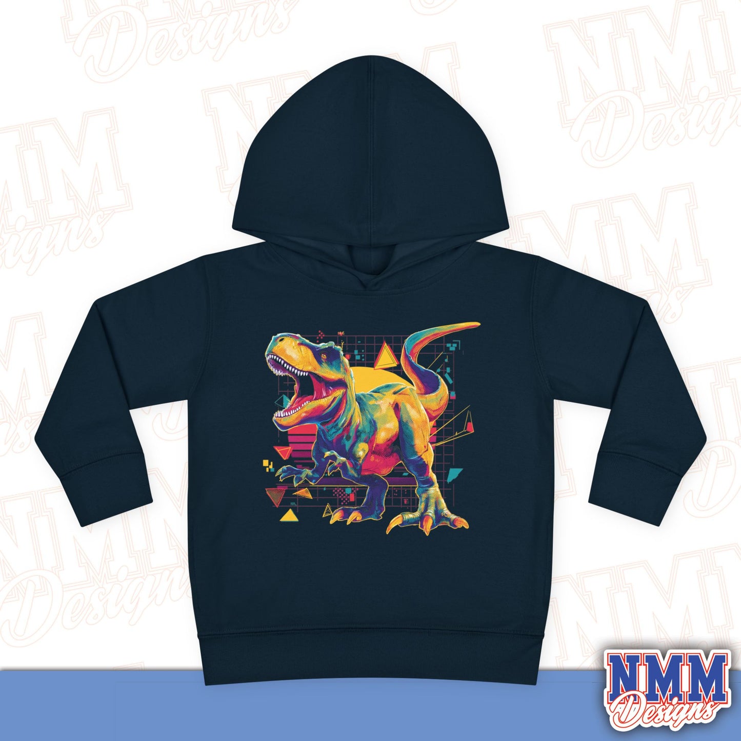 Colorful Dinosaur Toddler Pullover Hoodie