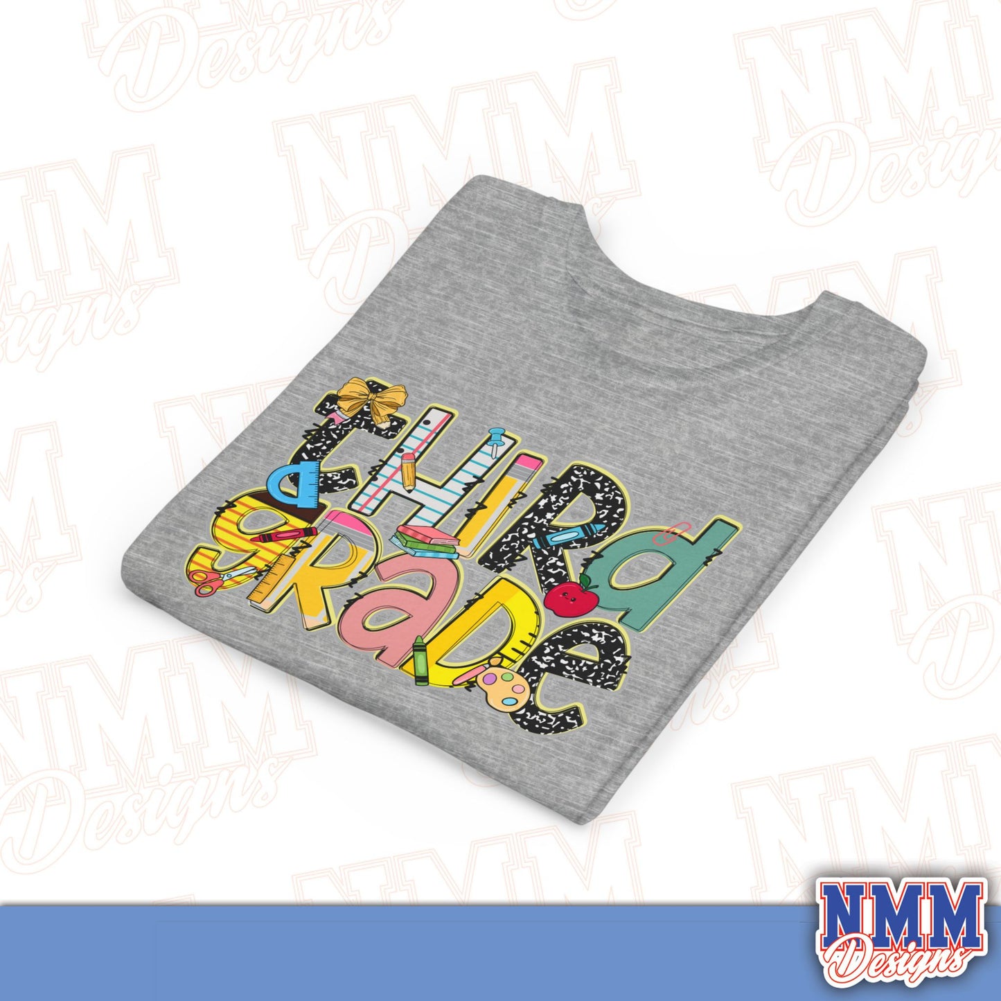 Third Grade Back to School Youth Shirt, Kids Sportswear, School Spirit Apparel, Back to School