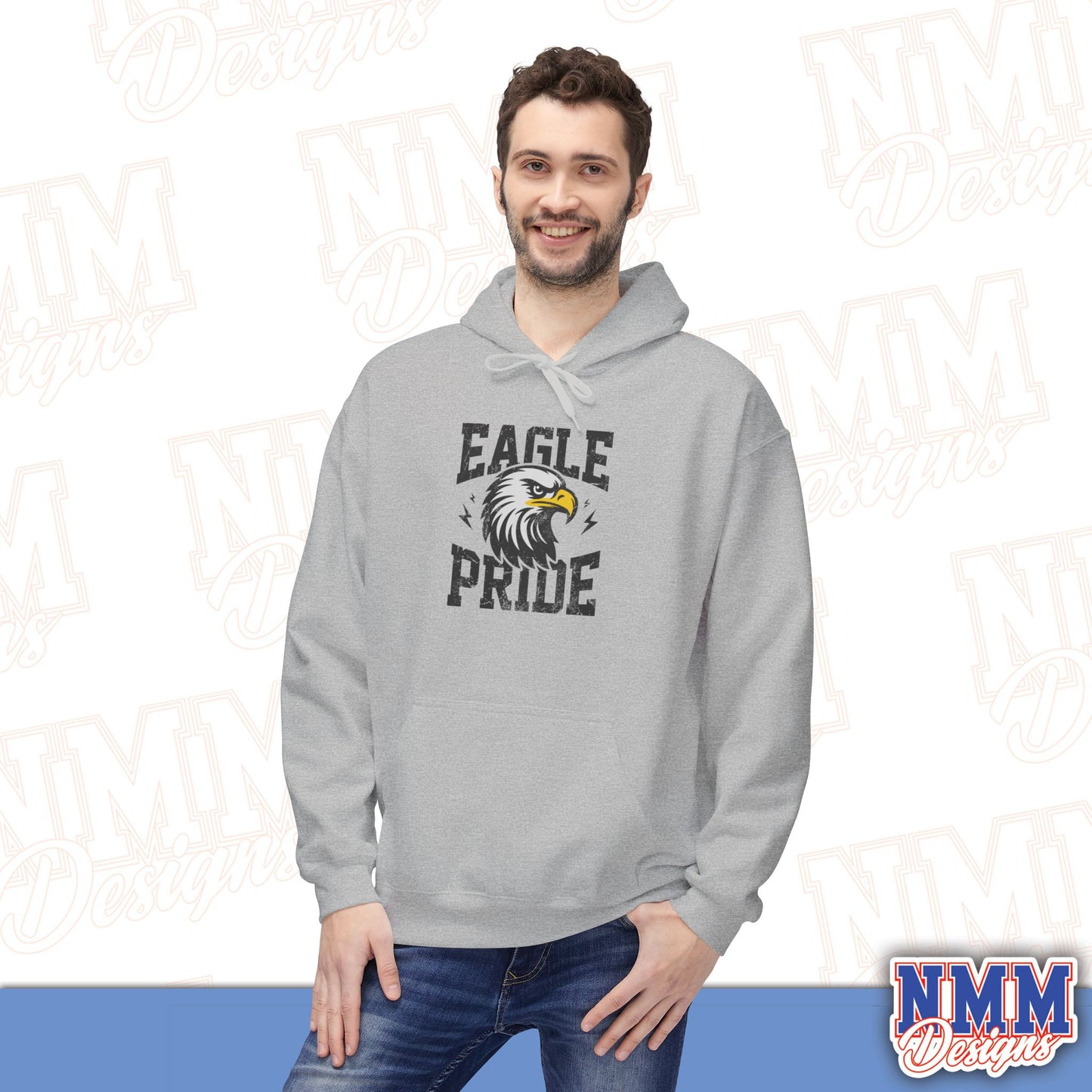 Eagle Pride Fleece Hoodie - Unisex Sweatshirt for School Spirit, Team Wear, Sports Events, Gifts, Casual Outfit