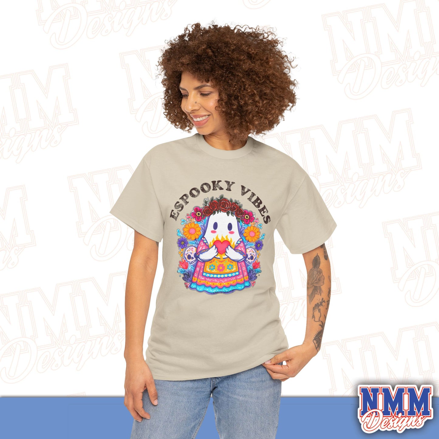 Unisex Espooky Vibes Tee | Halloween T-Shirt, Cute Ghost Shirt, Fall Fashion, Gift for Her, Casual Wear