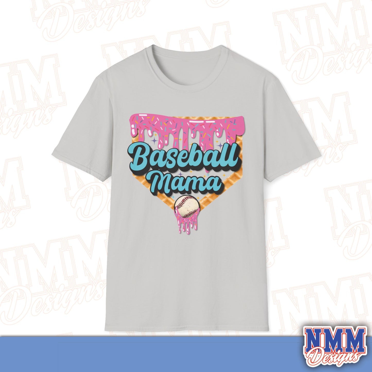 Baseball Mama Unisex Softstyle T-Shirt – Perfect Gift for Sports Moms