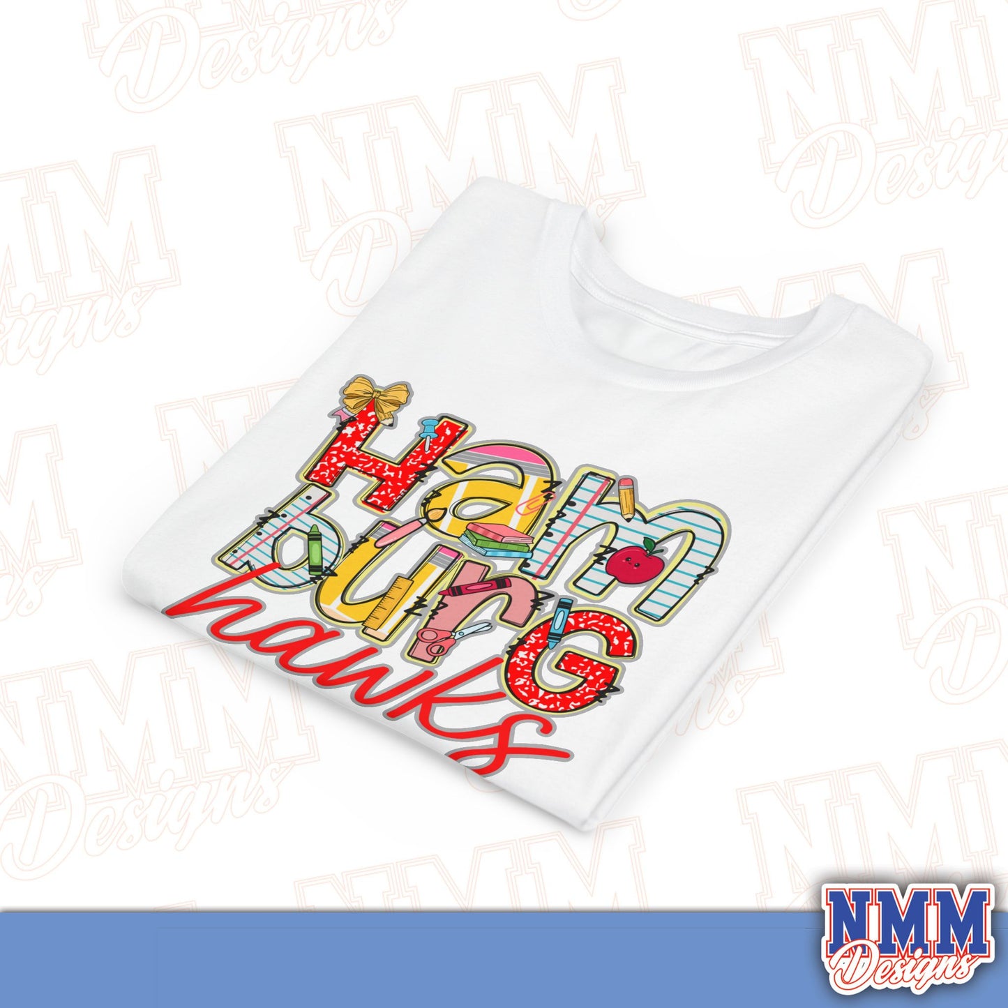 Hamburg Hawks Youth Shirt, Kids Sportswear,School Spirit Apparel, Back to School