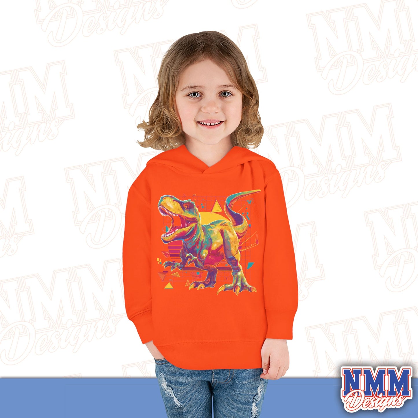 Colorful Dinosaur Toddler Pullover Hoodie