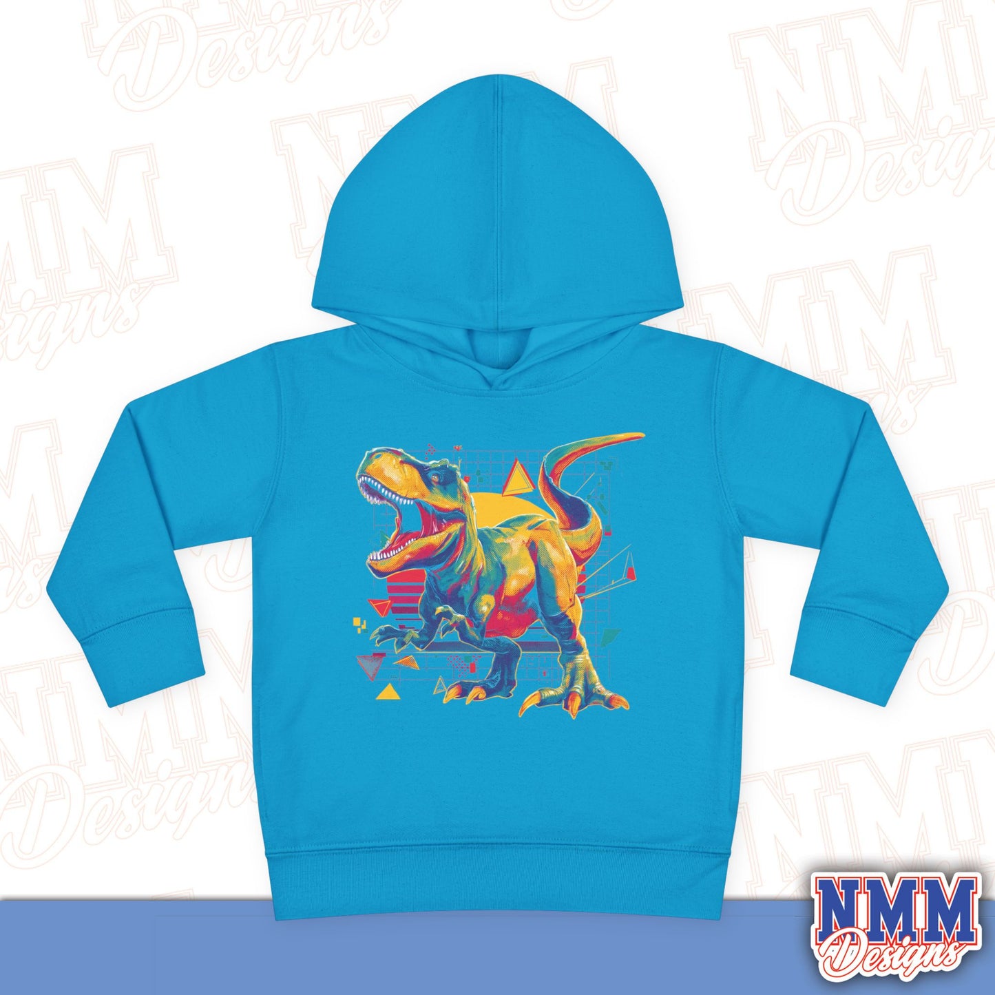 Colorful Dinosaur Toddler Pullover Hoodie