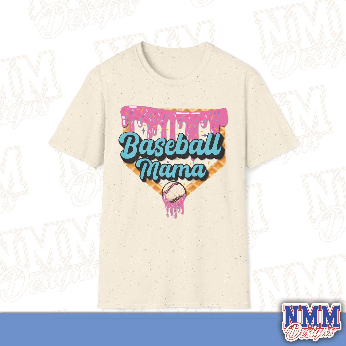Baseball Mama Unisex Softstyle T-Shirt – Perfect Gift for Sports Moms
