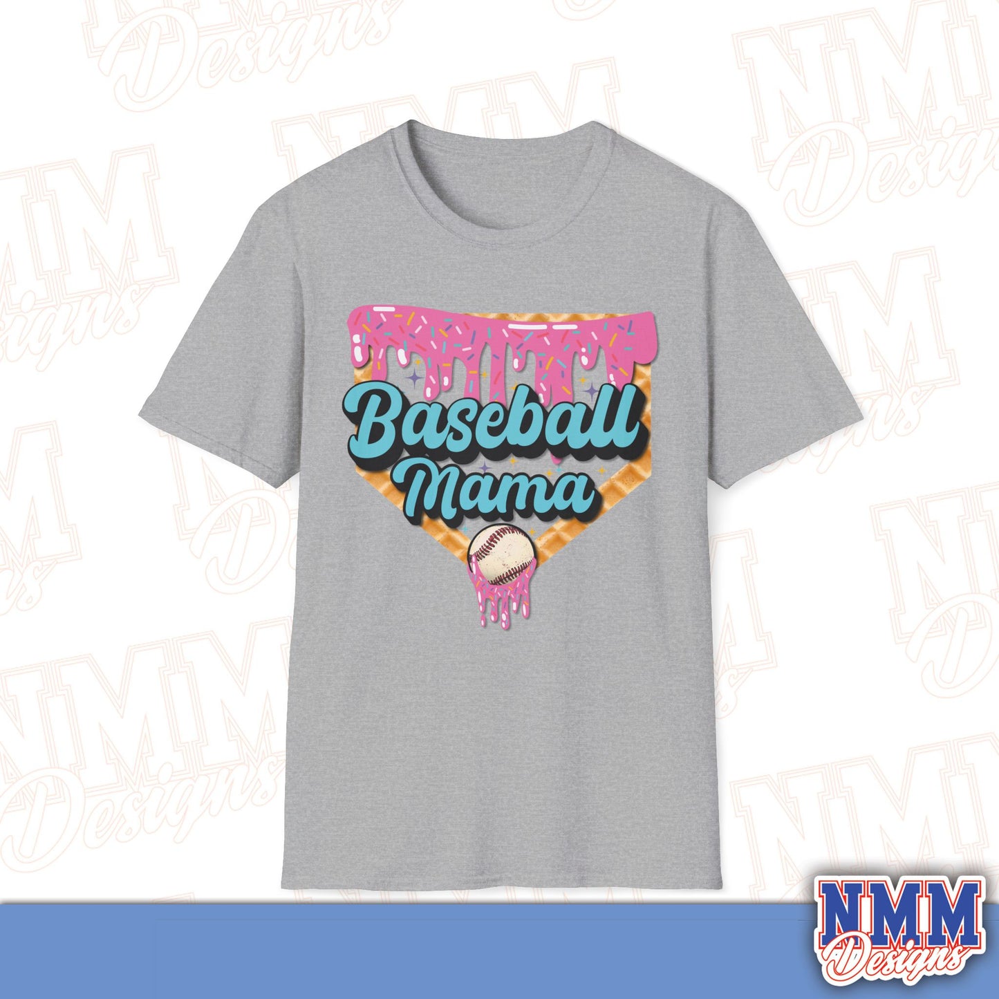 Baseball Mama Unisex Softstyle T-Shirt – Perfect Gift for Sports Moms