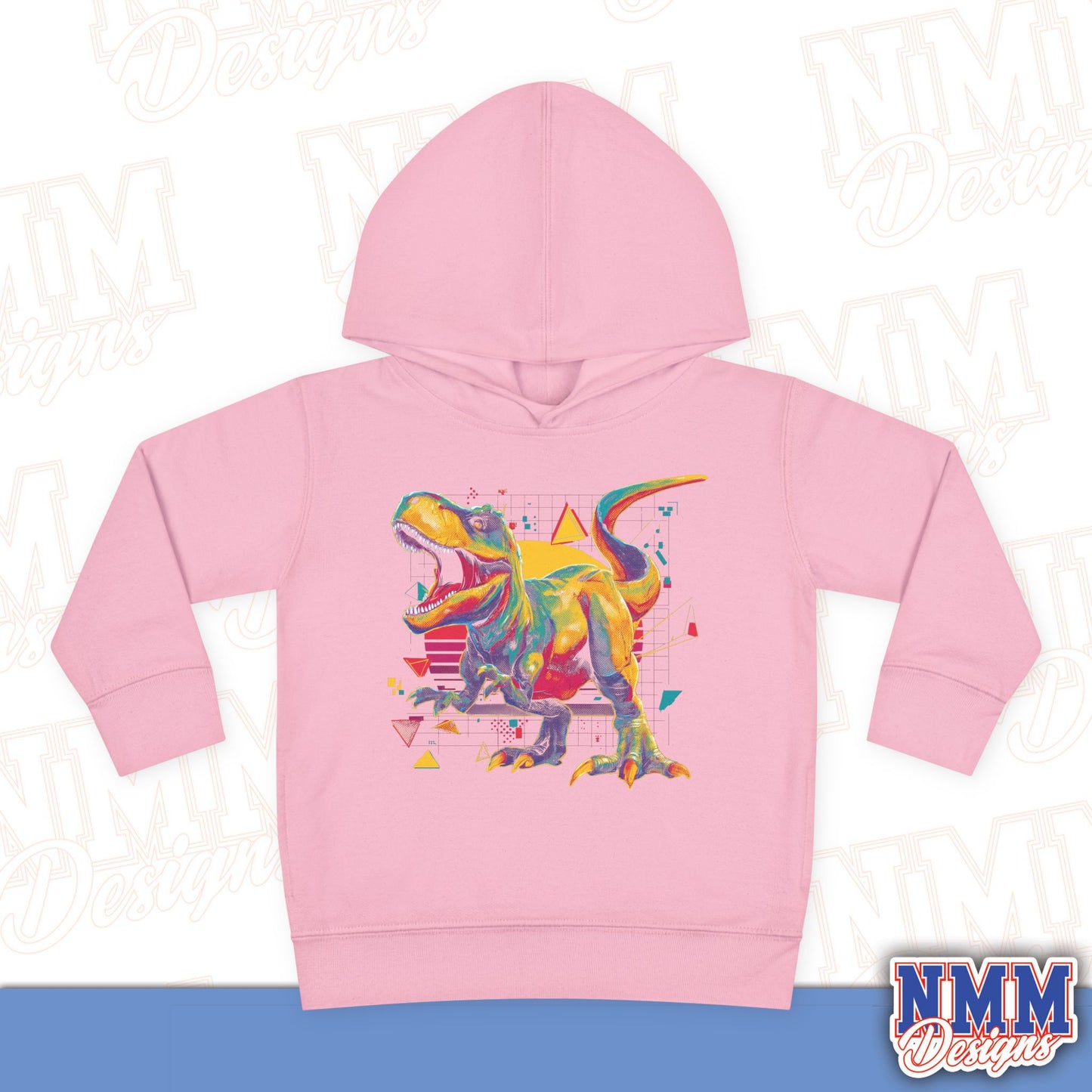 Colorful Dinosaur Toddler Pullover Hoodie
