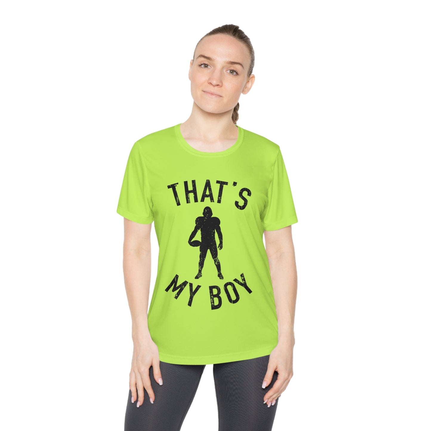 That's My Boy - Ladies Competitor Tee - Football Sports Shirt, Perfect for Game Day, Coaches, Gifts for Athletes, Workout Apparel, Cheerleading Gear