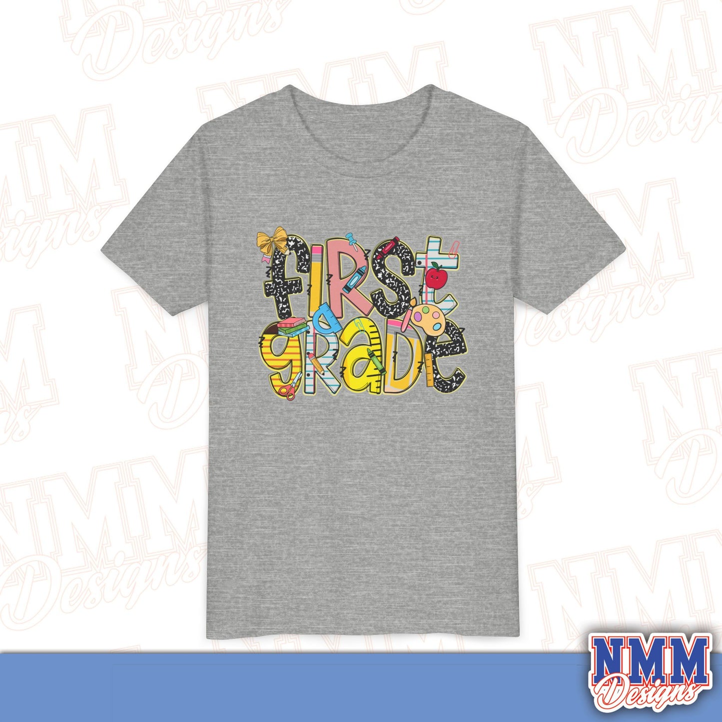 First Grade Back to School Youth Shirt, Kids Sportswear, School Spirit Apparel, Back to School