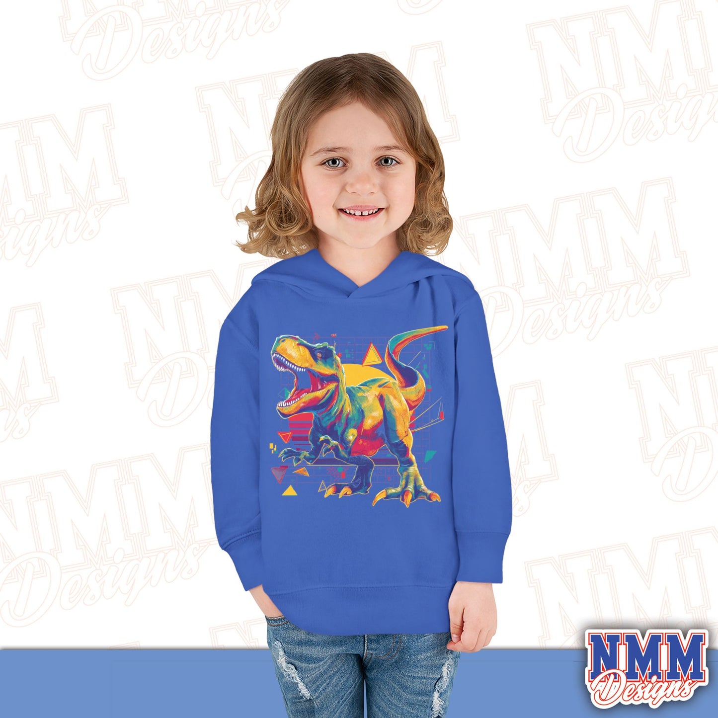 Colorful Dinosaur Toddler Pullover Hoodie