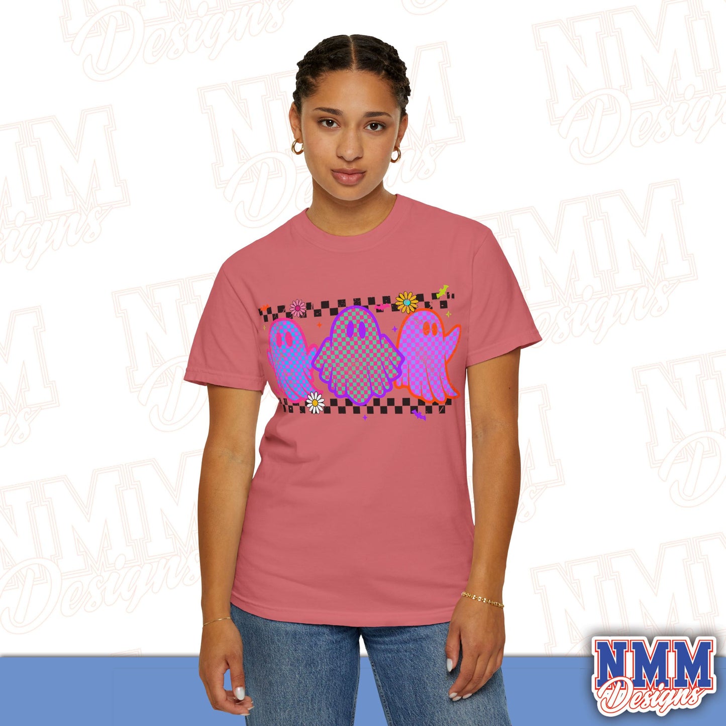 Colorful Ghosts Unisex T-Shirt - Fun Casual Wear, Halloween Costume, LGBTQ+ Pride Shirt, Gifts for Friends, Everyday Style