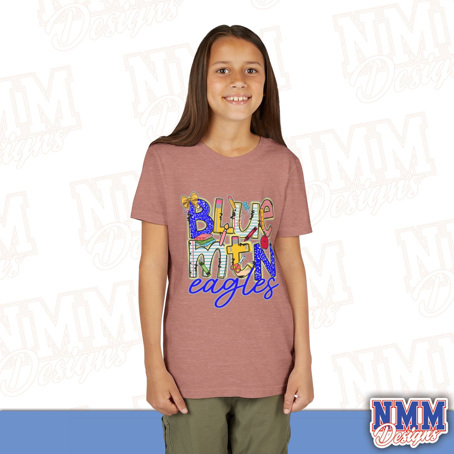 Blue Mountain Eagles Youth Shirt, Kids Sportswear, School Spirit Apparel, Back to School