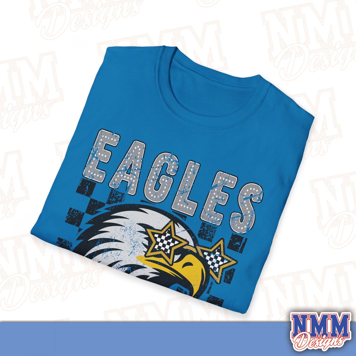 Eagle Graphic T-Shirt, Vintage Style Eagle Tee, Unisex Softstyle Shirt, Perfect for Game Day, Eagle Lover Gift, Casual Wear
