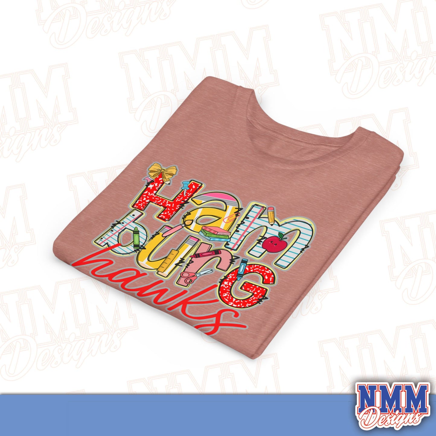 Hamburg Hawks Youth Shirt, Kids Sportswear,School Spirit Apparel, Back to School