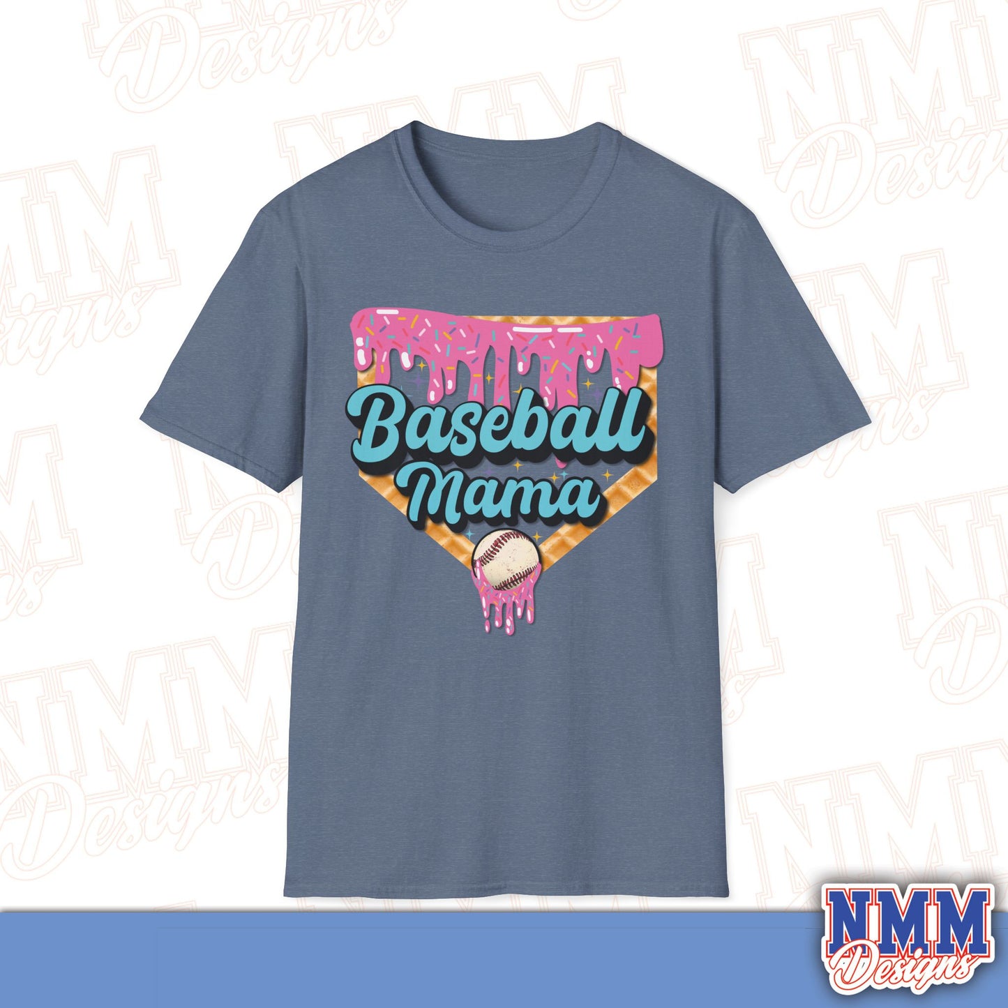 Baseball Mama Unisex Softstyle T-Shirt – Perfect Gift for Sports Moms