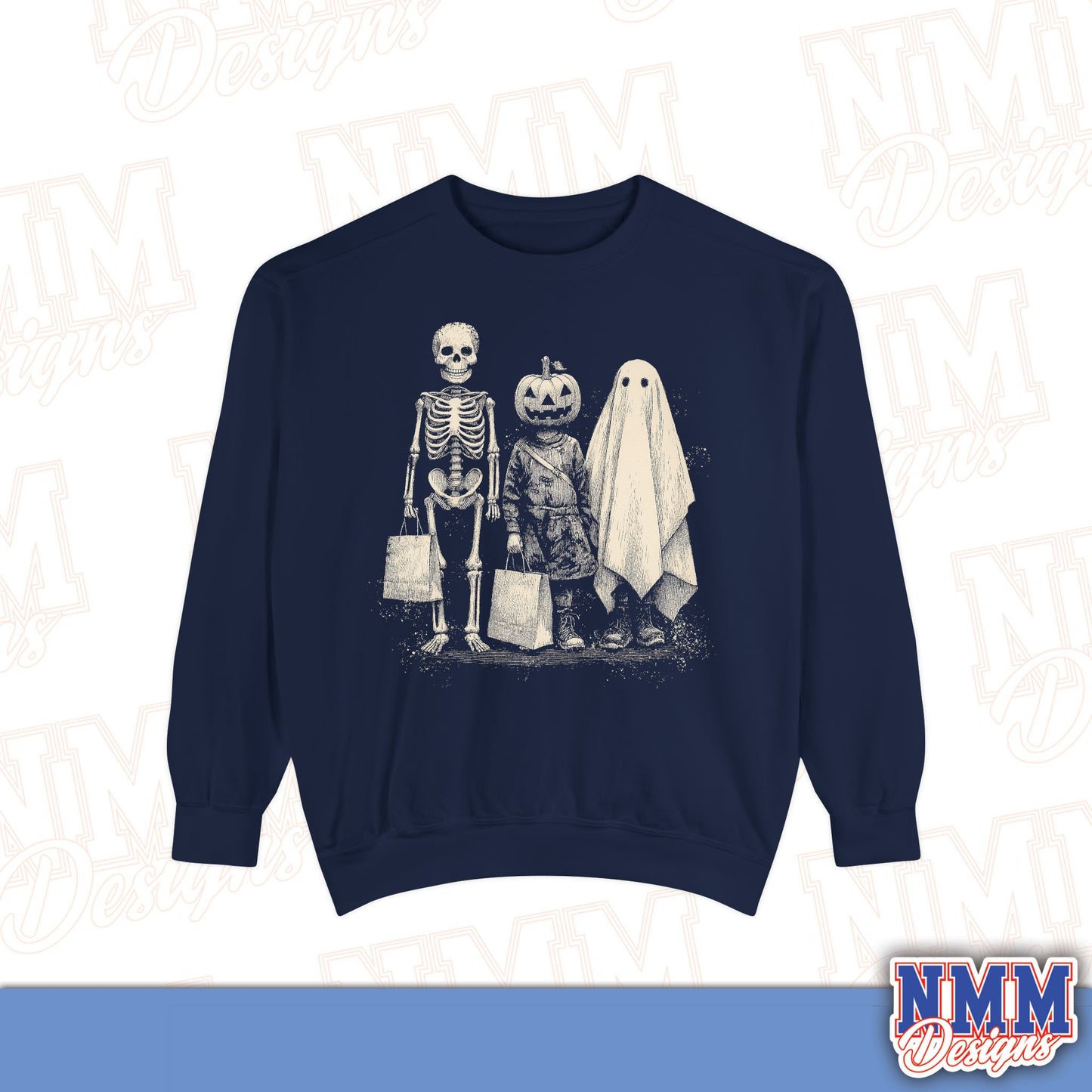 Halloween Skeleton Pumpkin Ghost Sweatshirt, Cozy Fall Wear, Unisex Sweatshirt for Halloween, Gift for Halloween Lovers, Spooky Season [...]